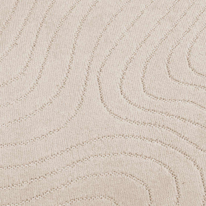 Innen- und Außenteppich PALMERAS Beige Ø 120 CM Polyester