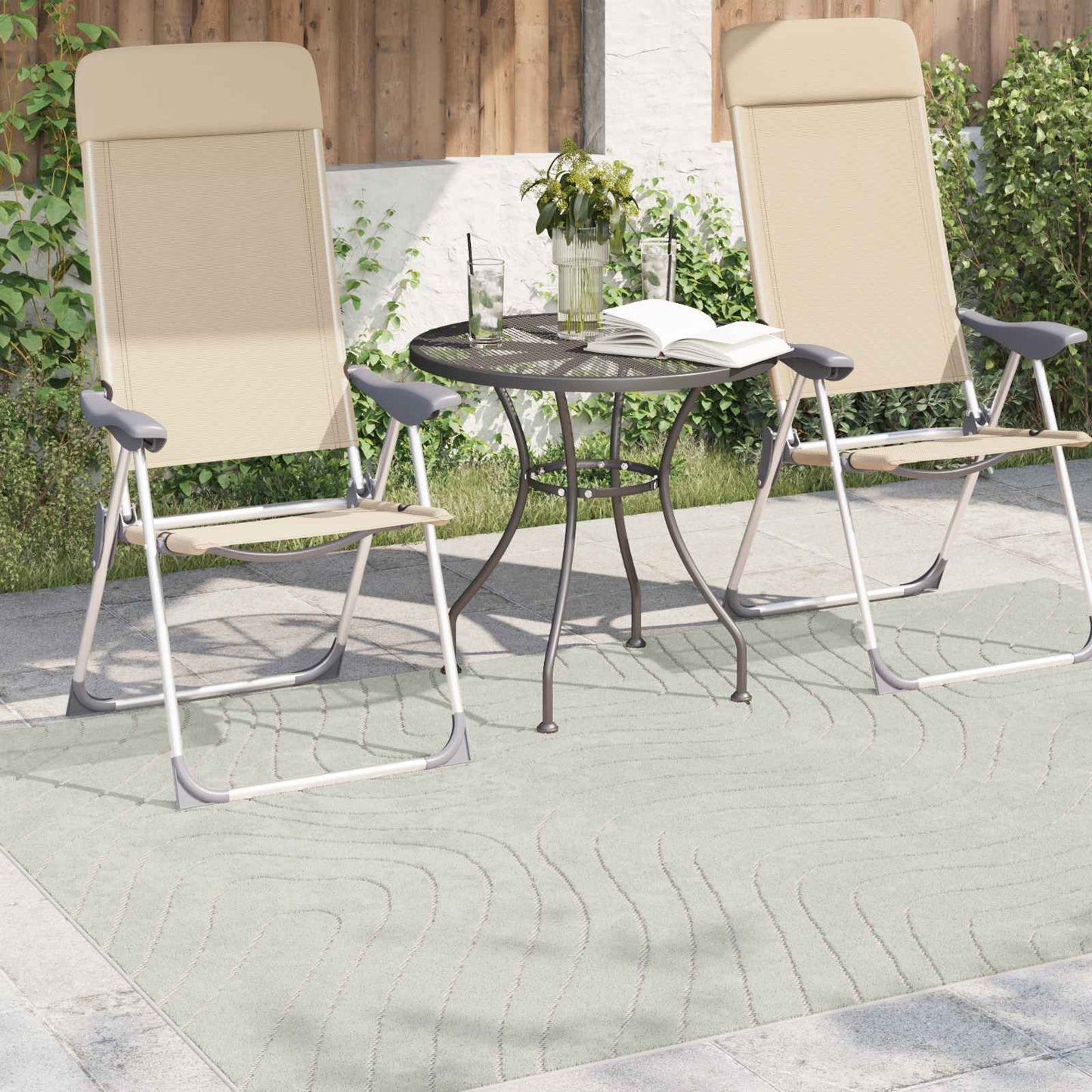 Innen- und Außenteppich PALMERAS Grün 120 x 170 cm Polyester