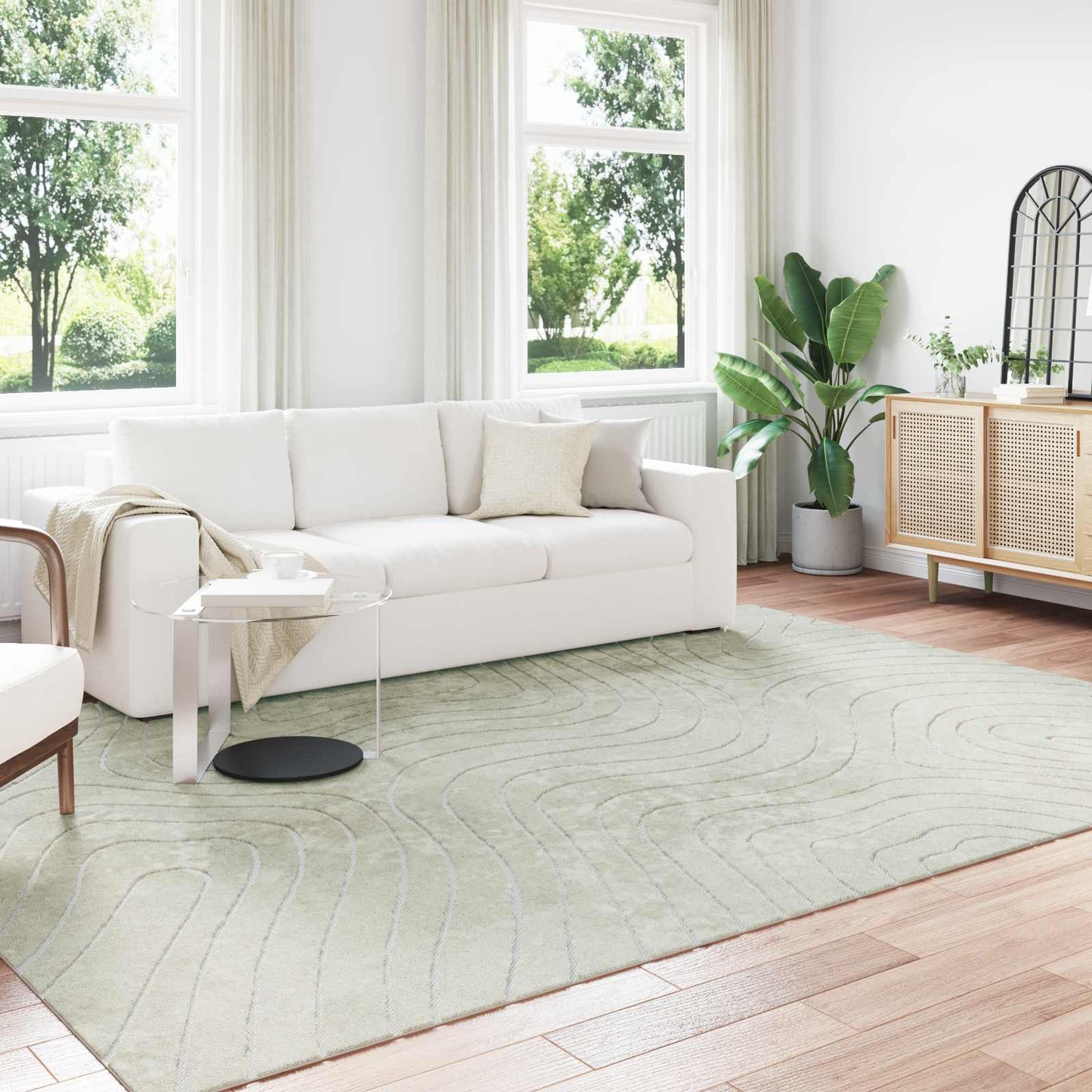 Innen- und Außenteppich PALMERAS Grün 240 x 340 cm Polyester