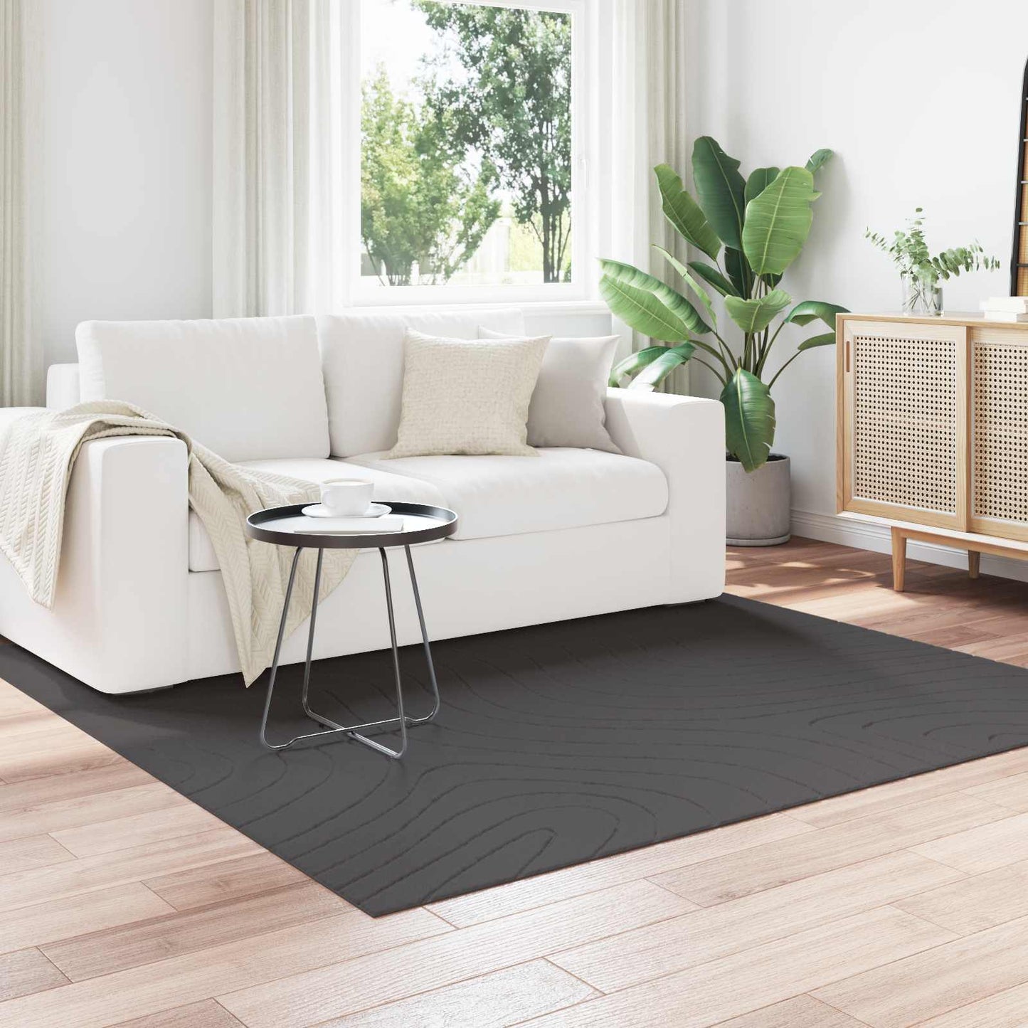 Innen- und Außenteppich PALMERAS Anthrazit 200 x 200 cm