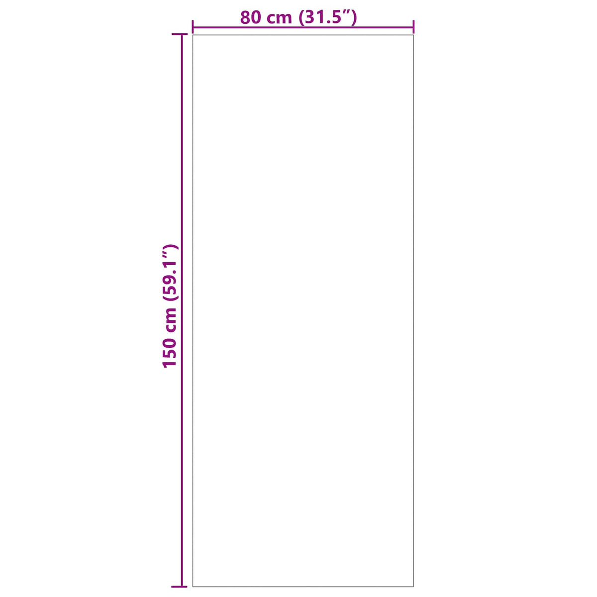 Innenteppich LUGO Creme 80 x 150 cm Polyester