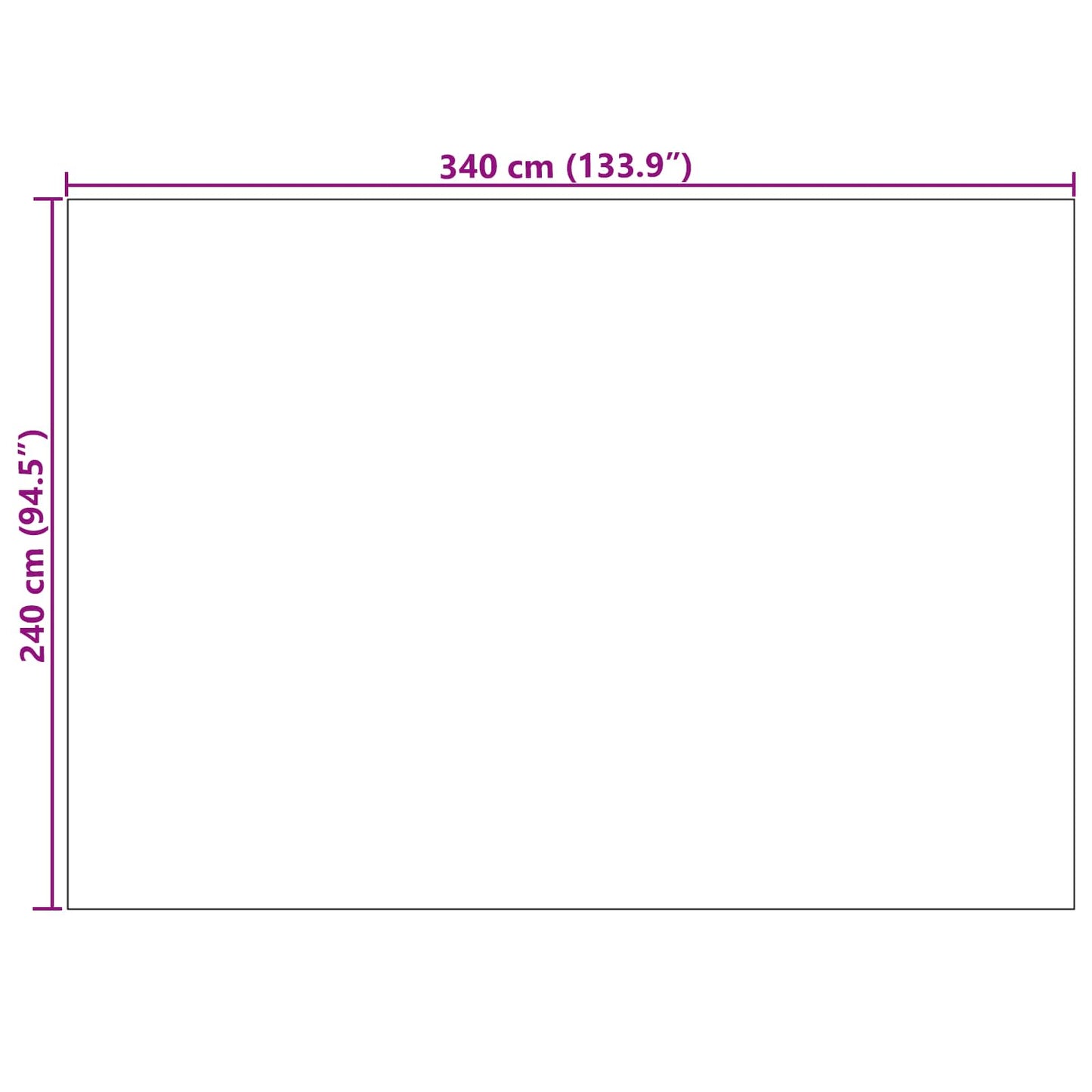Innenteppich LUGO Creme 340 x 240 cm Polyester