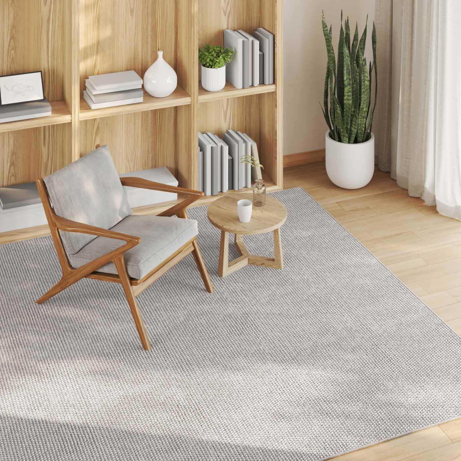 Innenteppich LUGO Creme 120 x 120 cm Polyester