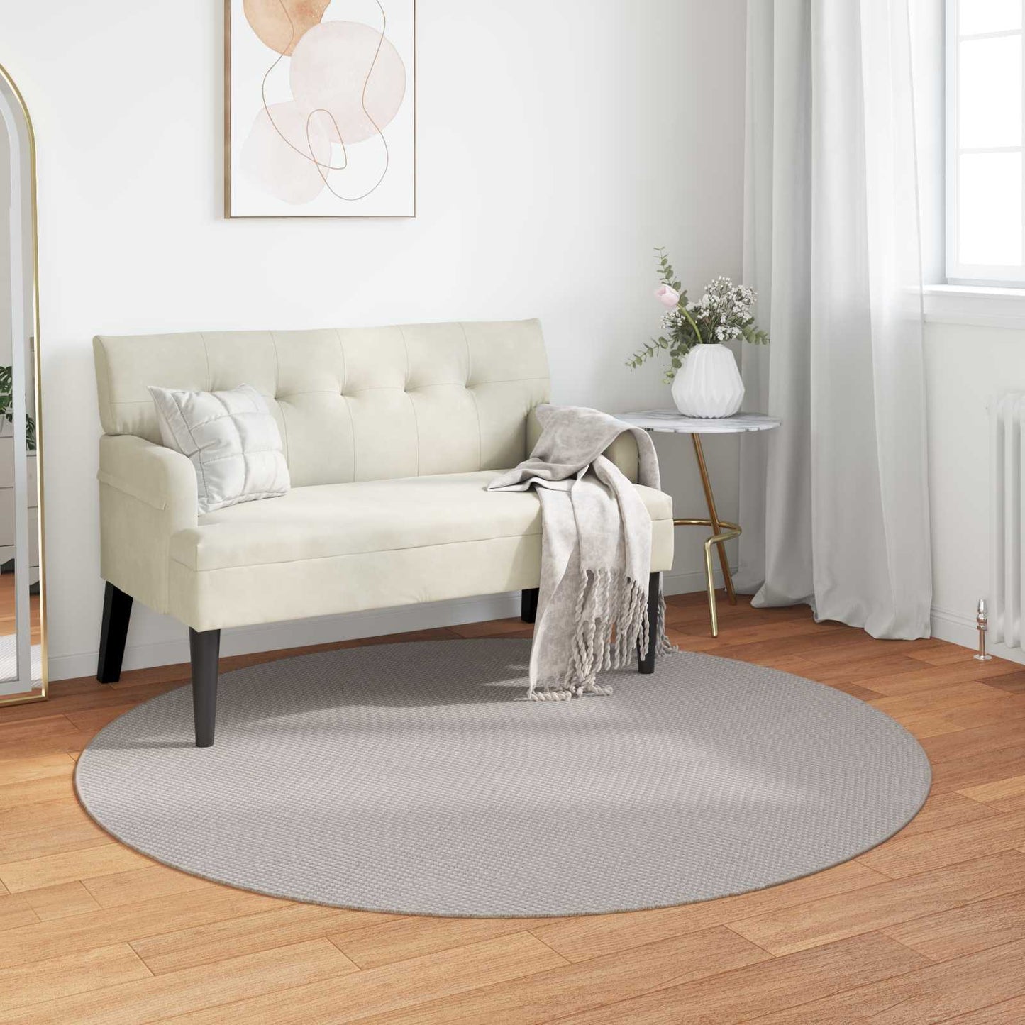 Innenteppich LUGO Creme Ø 200 CM Polyester