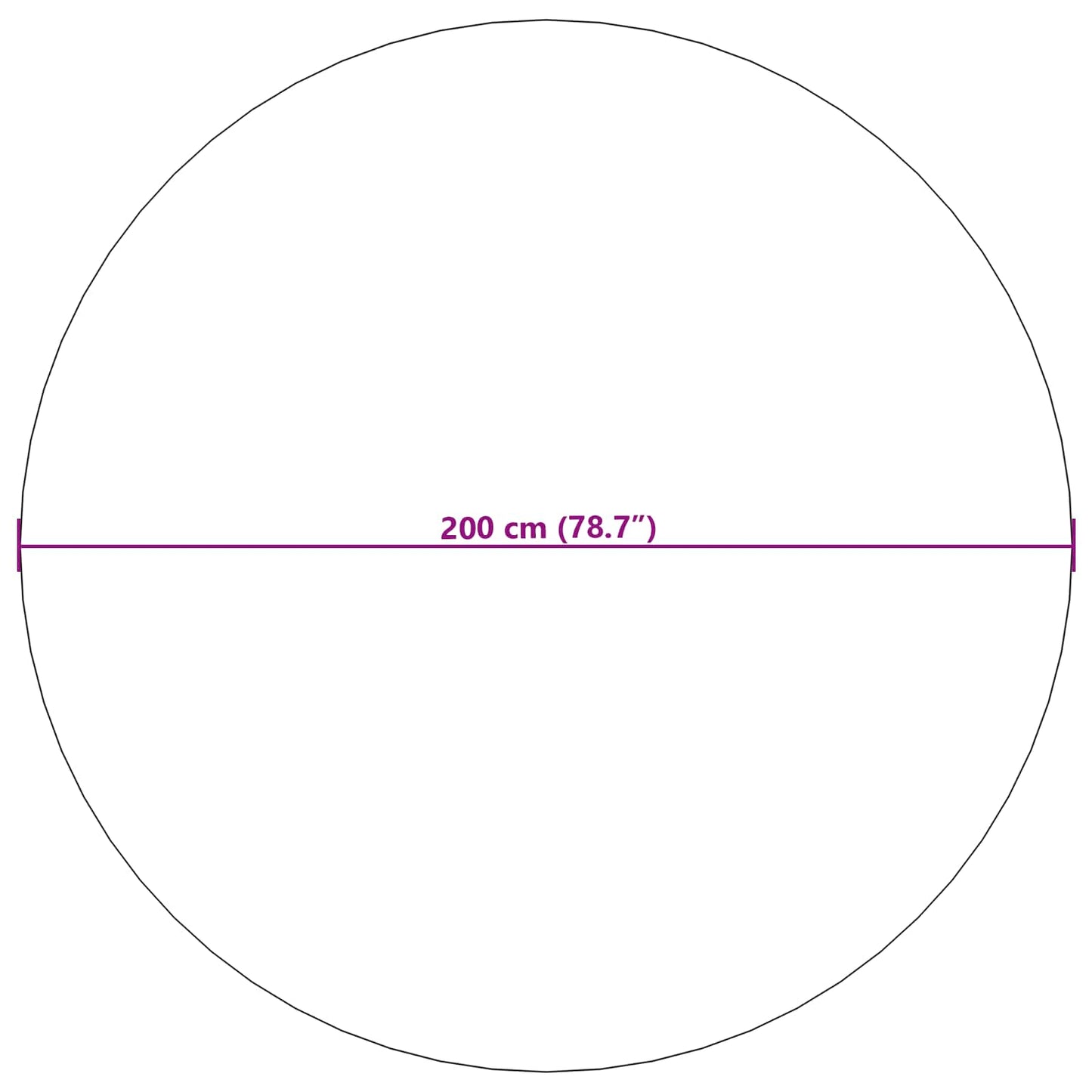 Innenteppich LUGO Creme Ø 200 CM Polyester