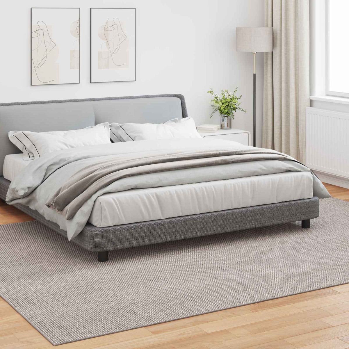 Innenteppich LUGO Creme und Taupe 200 x 280 cm Polyester