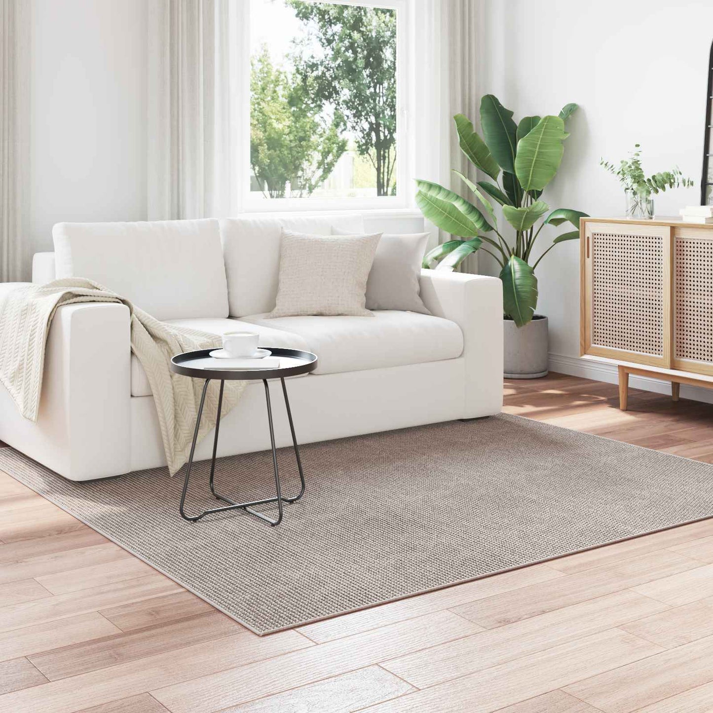 Innenteppich LUGO Taupe 120 x 120 cm Polyester