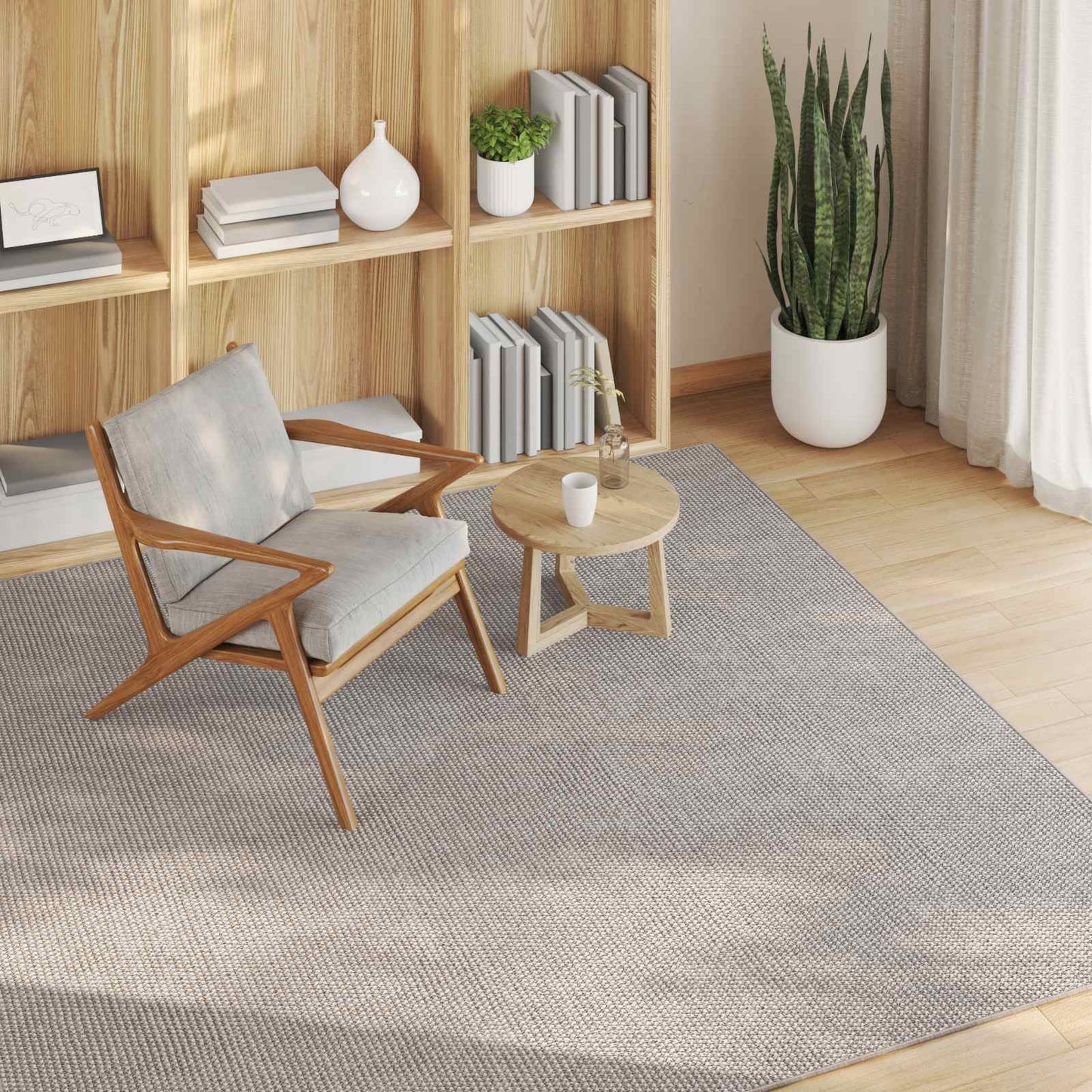 Innenteppich LUGO Taupe 120 x 120 cm Polyester