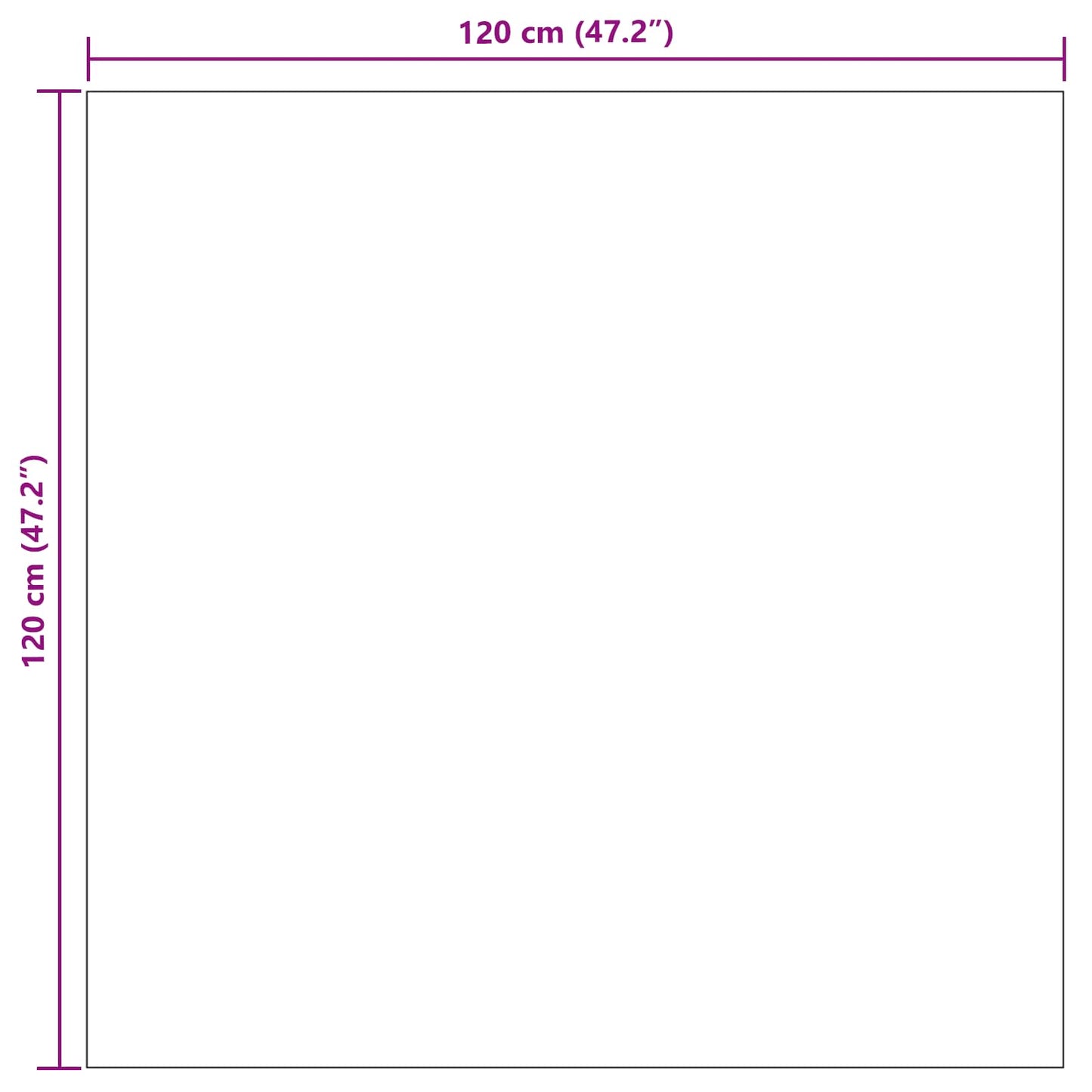 Innenteppich LUGO Taupe 120 x 120 cm Polyester