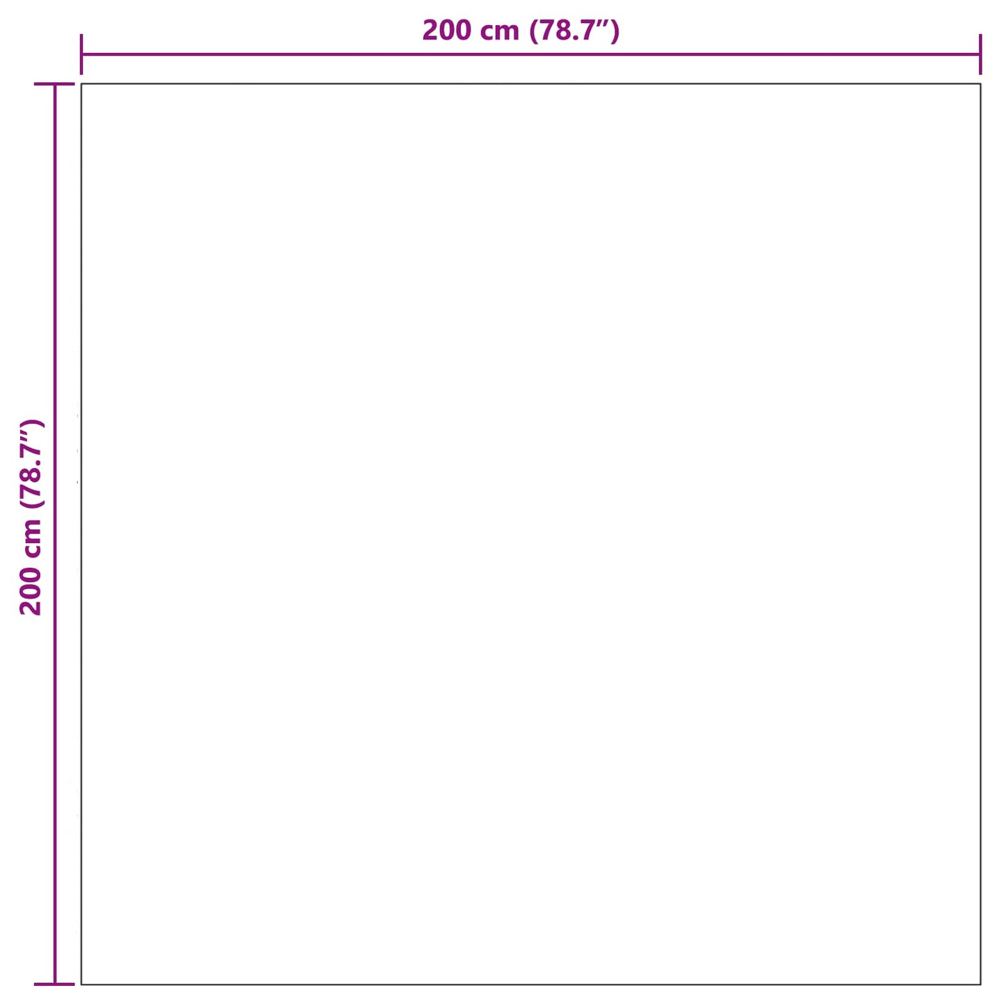Innenteppich LUGO Taupe 200 x 200 cm Polyester