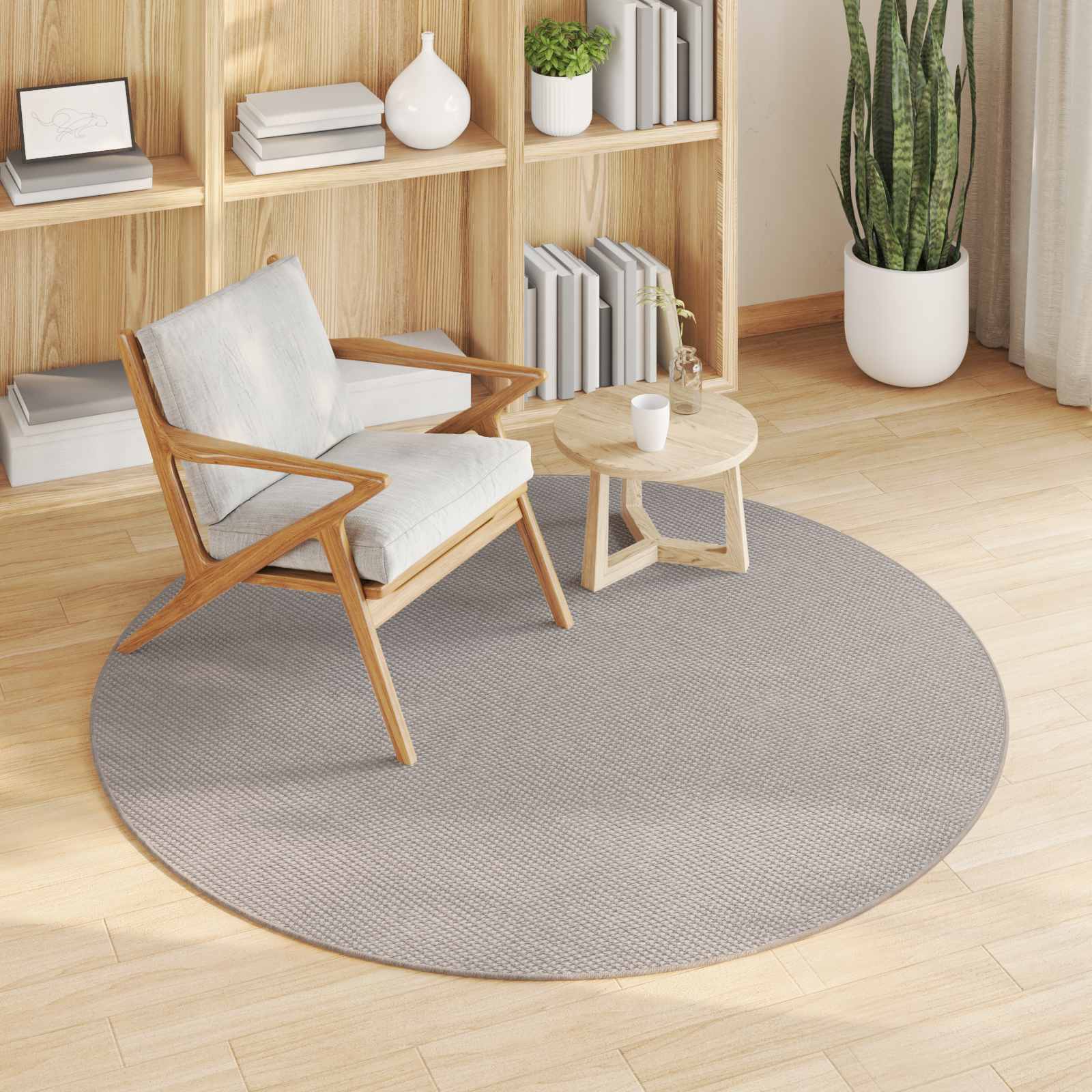 Innenteppich LUGO Taupe Ø 120 CM Polyester