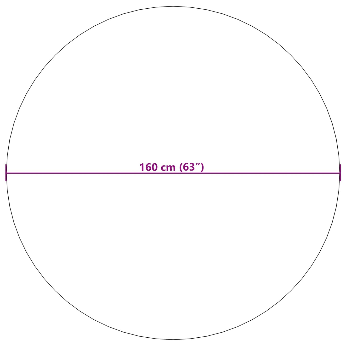 Innenteppich LUGO Taupe Ø 160 CM Polyester