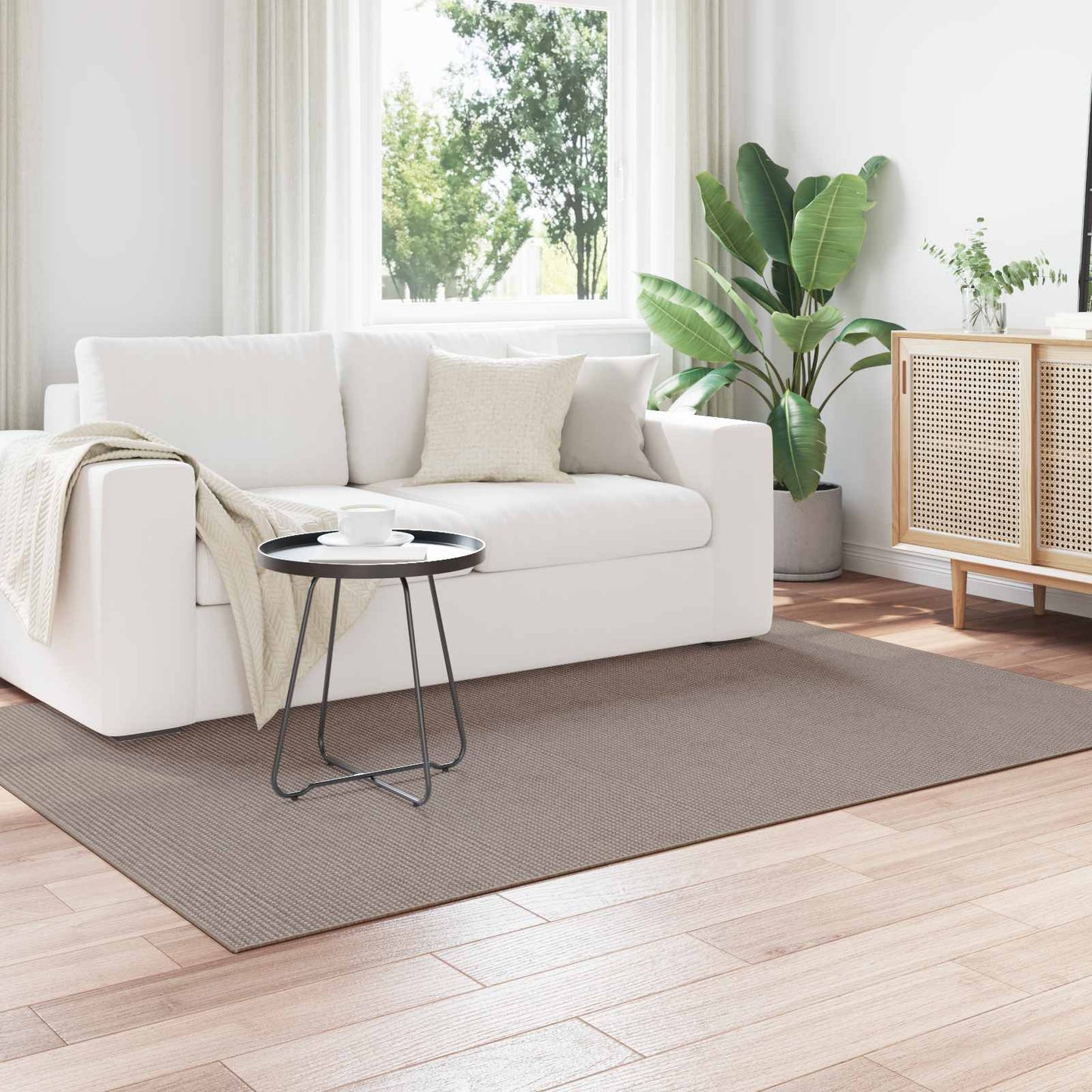Innenteppich LUGO Creme und Taupe 230 x 160 cm Polyester