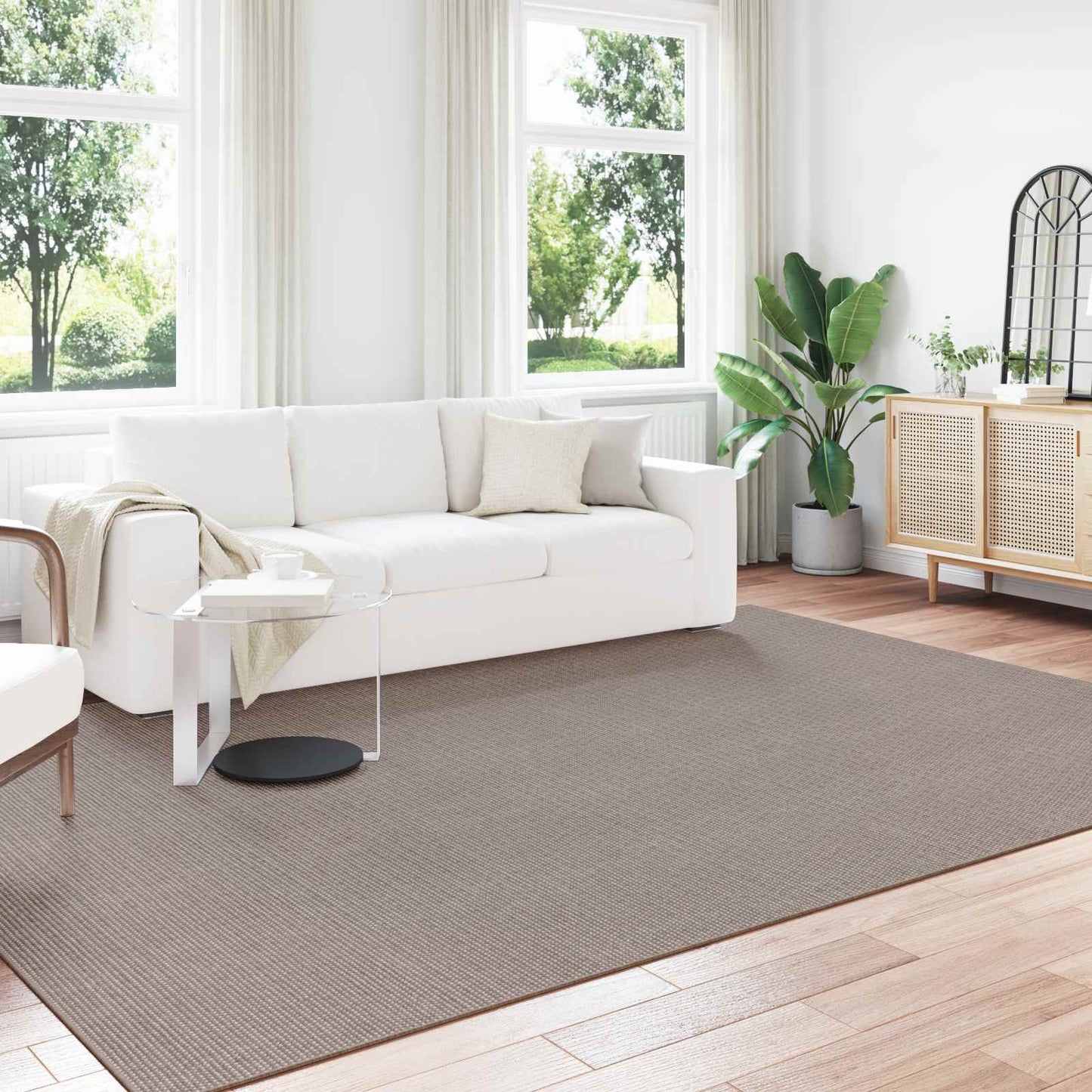 Innenteppich LUGO Creme und Taupe 280 x 200 cm Polyester