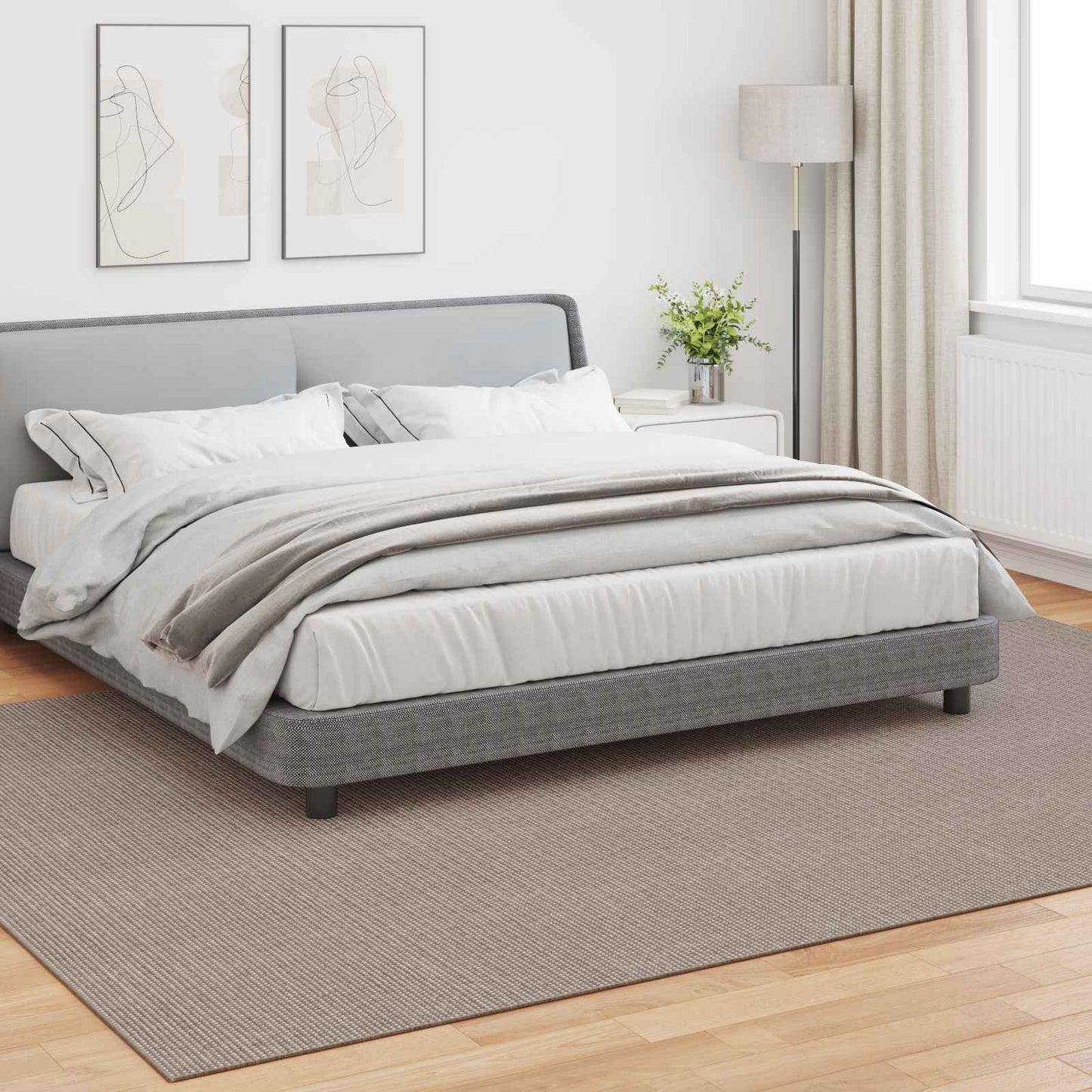 Innenteppich LUGO Creme und Taupe 280 x 200 cm Polyester