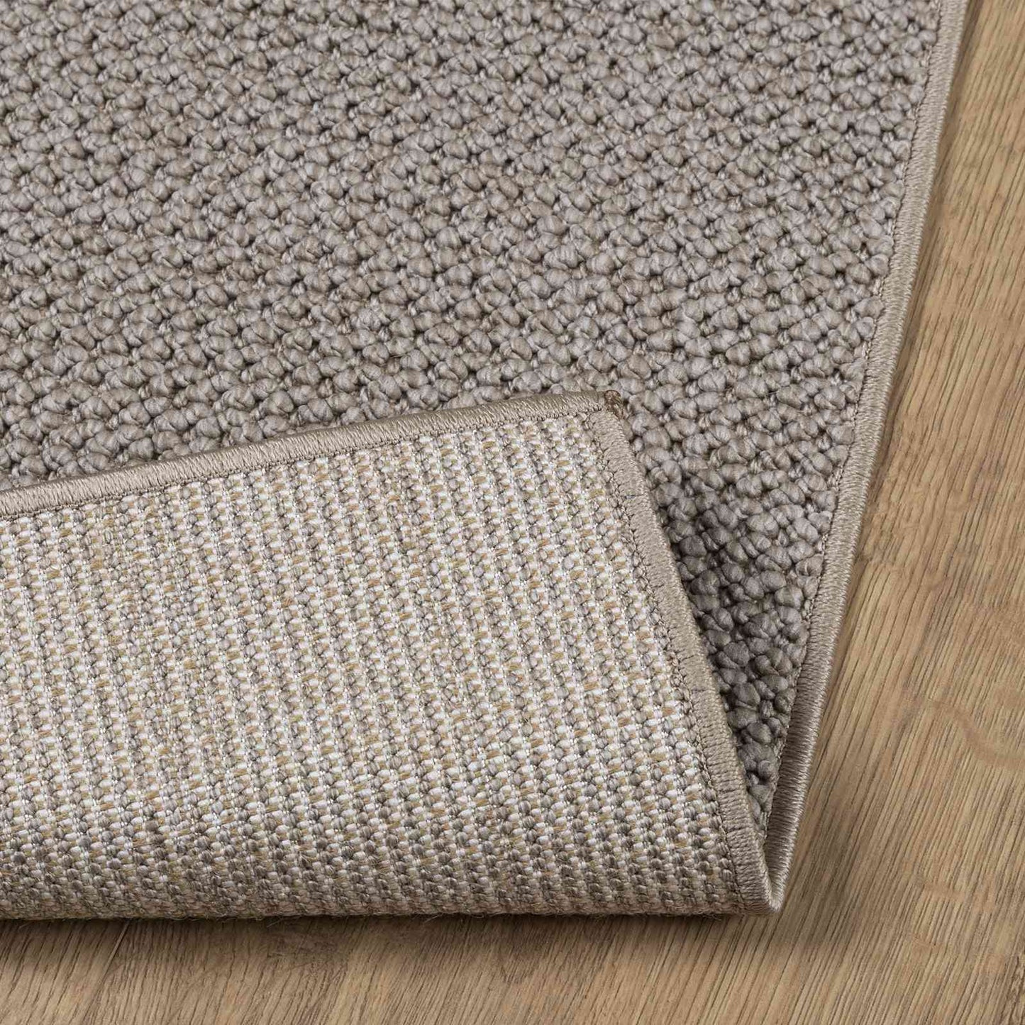 Innenteppich LUGO Creme und Taupe 120 x 120 cm Polyester