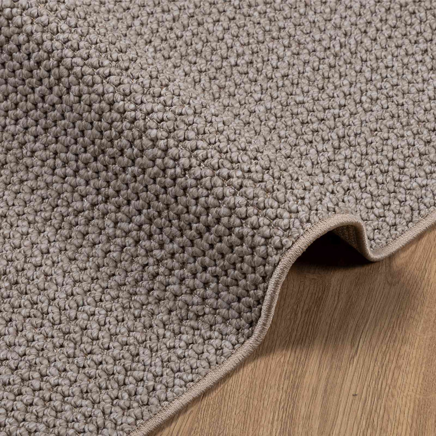 Innenteppich LUGO Creme und Taupe 120 x 120 cm Polyester