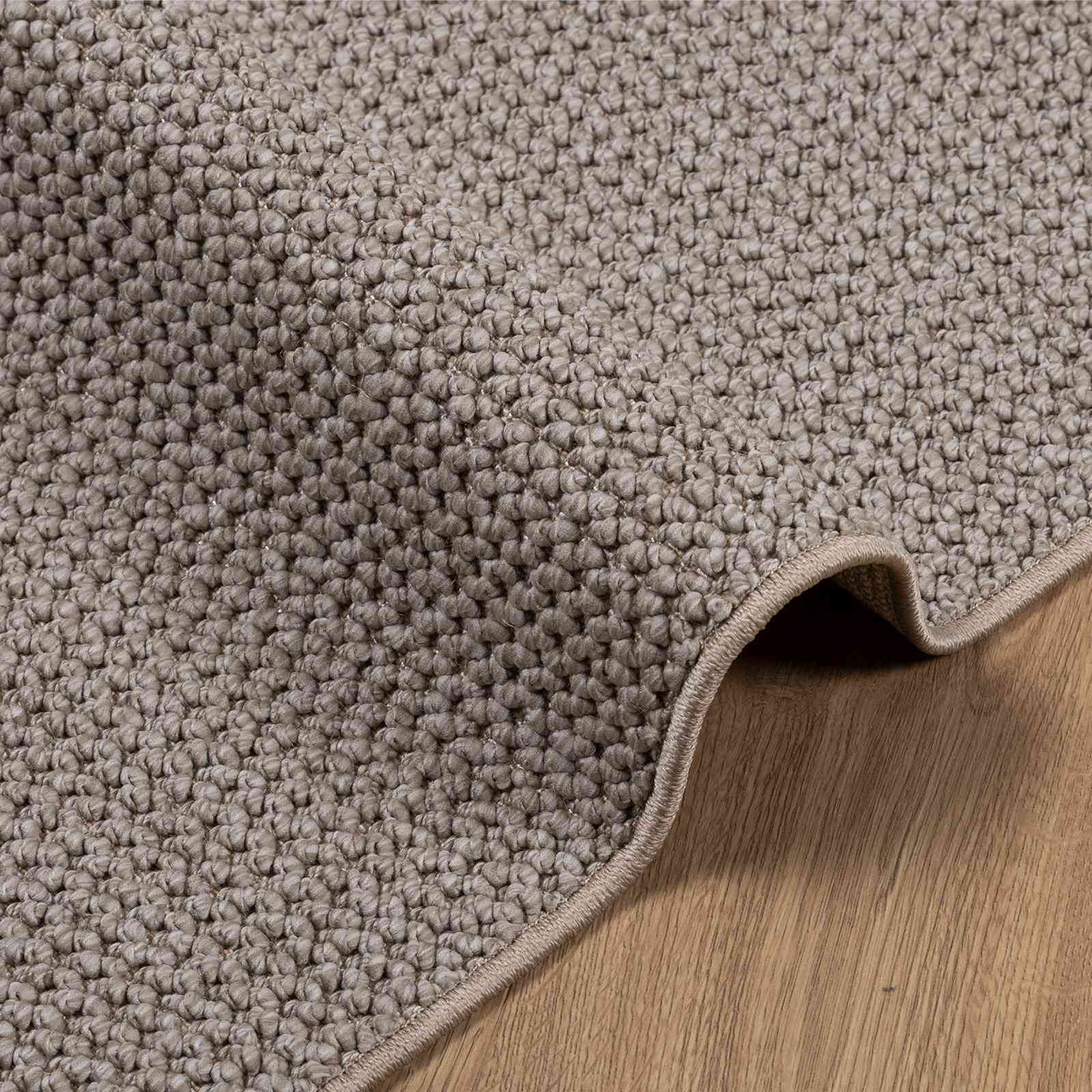 Innenteppich LUGO Creme und Taupe 120 x 120 cm Polyester