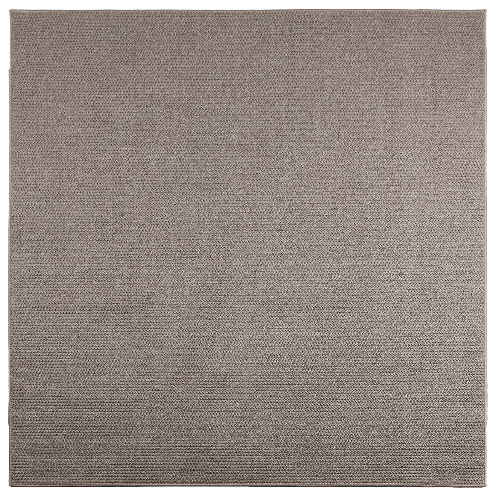 Innenteppich LUGO Creme und Taupe 120 x 120 cm Polyester