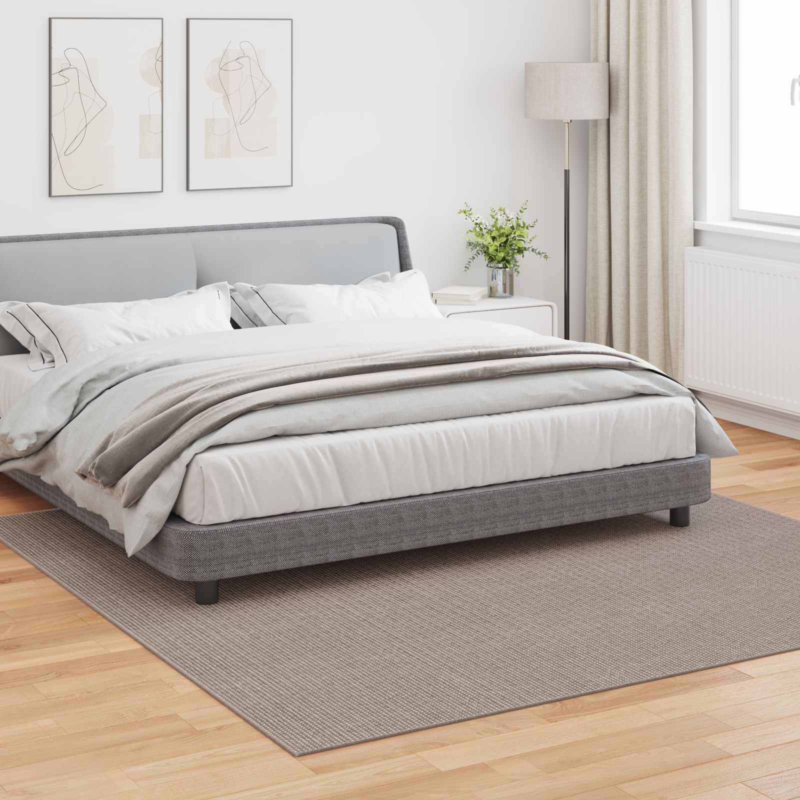 Innenteppich LUGO Creme und Taupe 240 x 240 cm Polyester