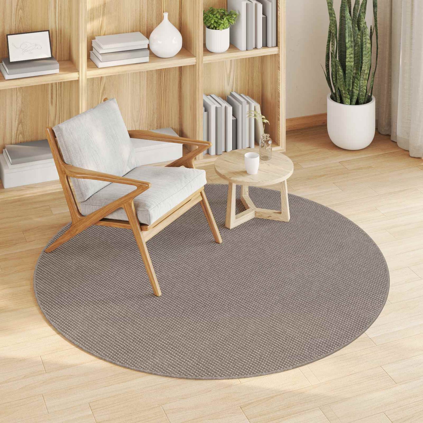 Innenteppich LUGO Creme und Taupe Ø 120 CM Polyester