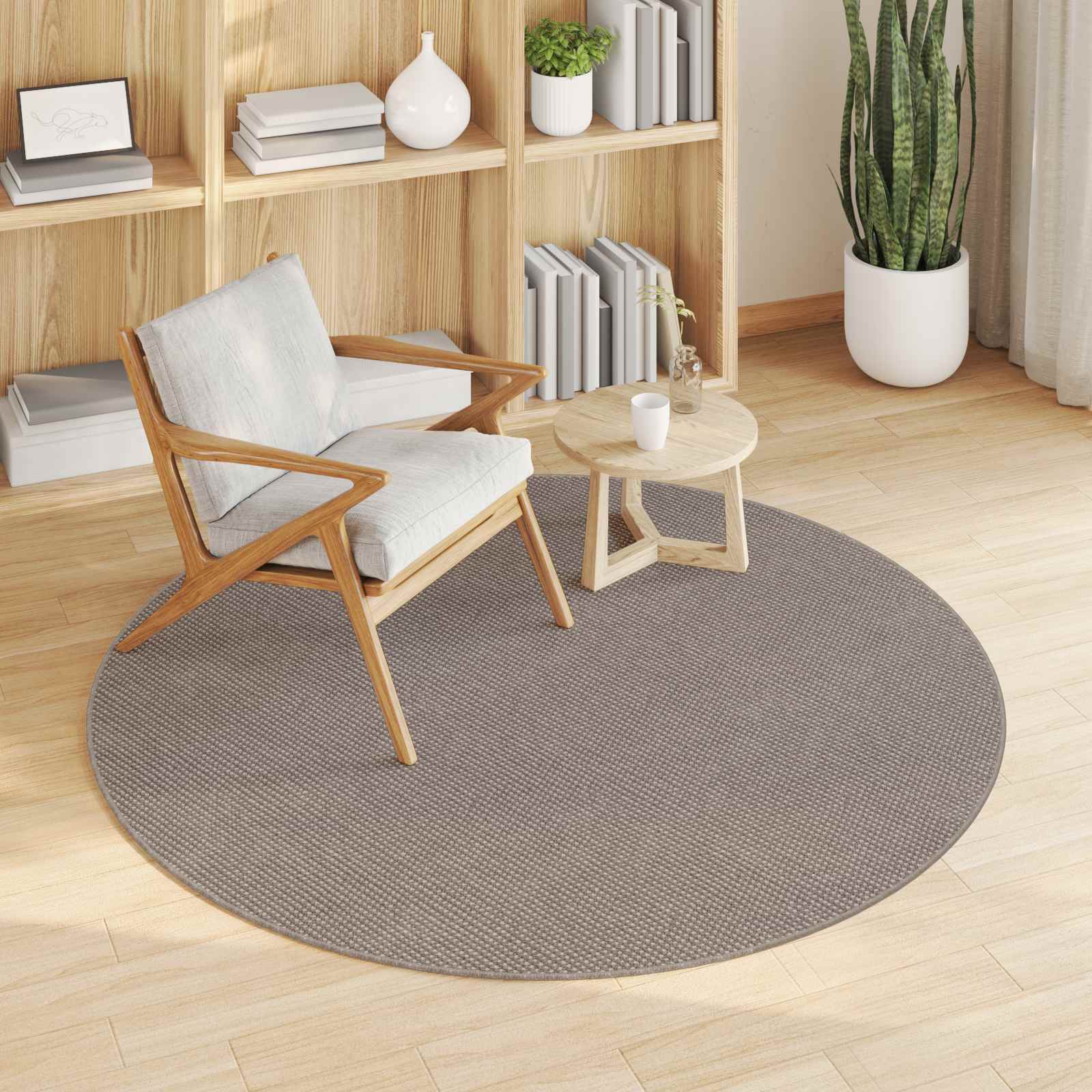 Innenteppich LUGO Creme und Taupe Ø 160 CM Polyester