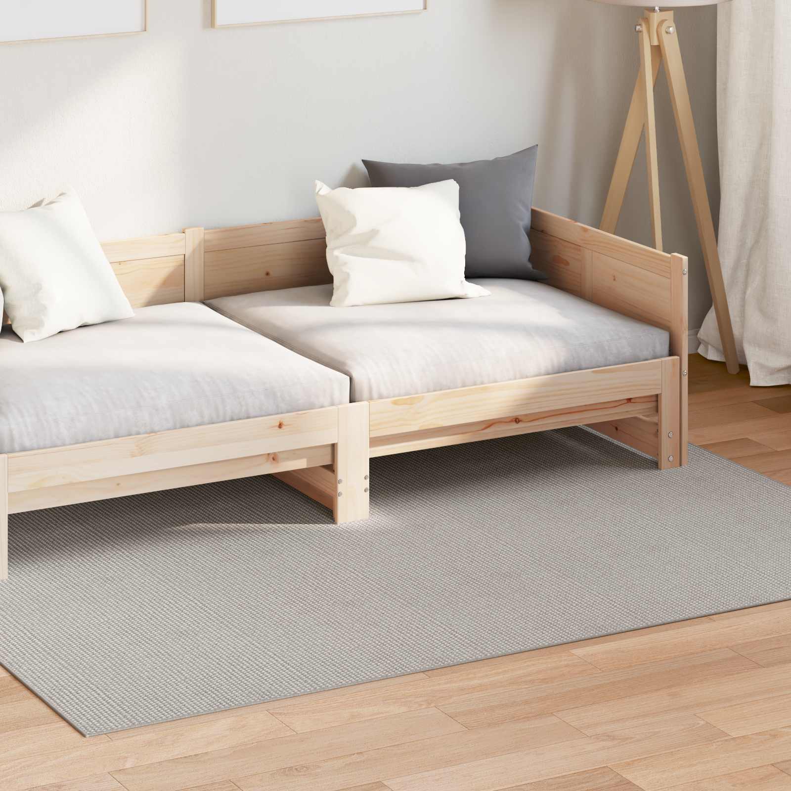 Innenteppich LUGO Creme und Grau 140 x 200 cm Polyester