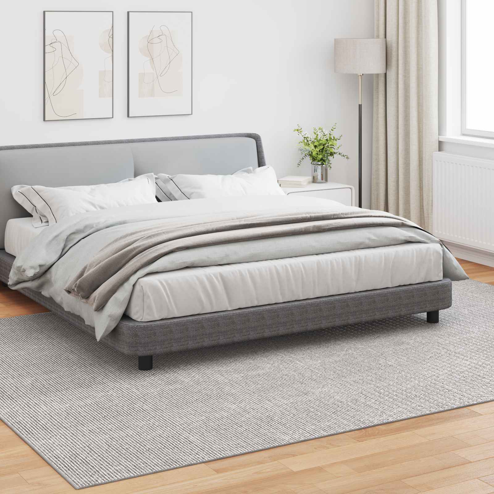 Innenteppich LUGO Creme und Grau 240 x 340 cm Polyester