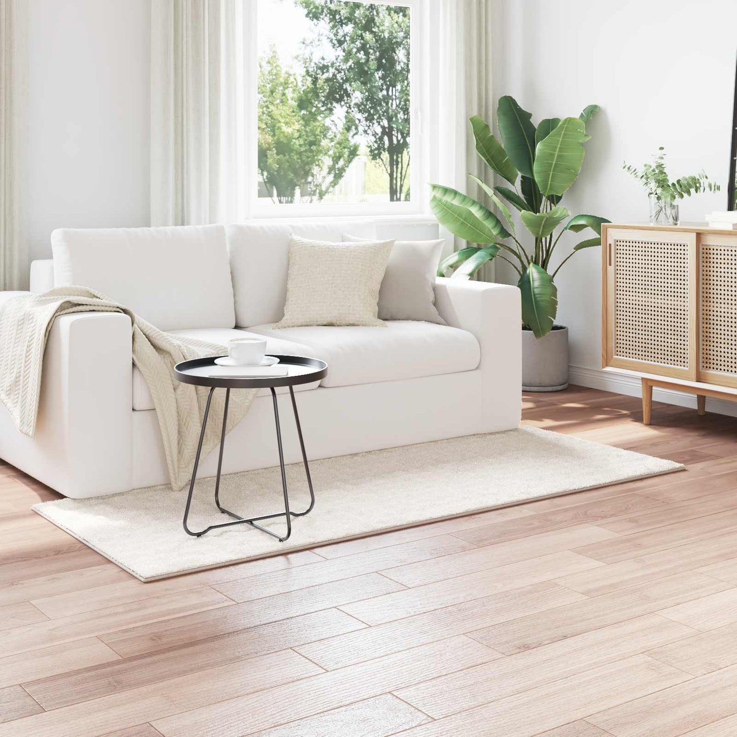 Bereichsteppiche Rechtwinklig SIROLO Creme 150 x 80 cm