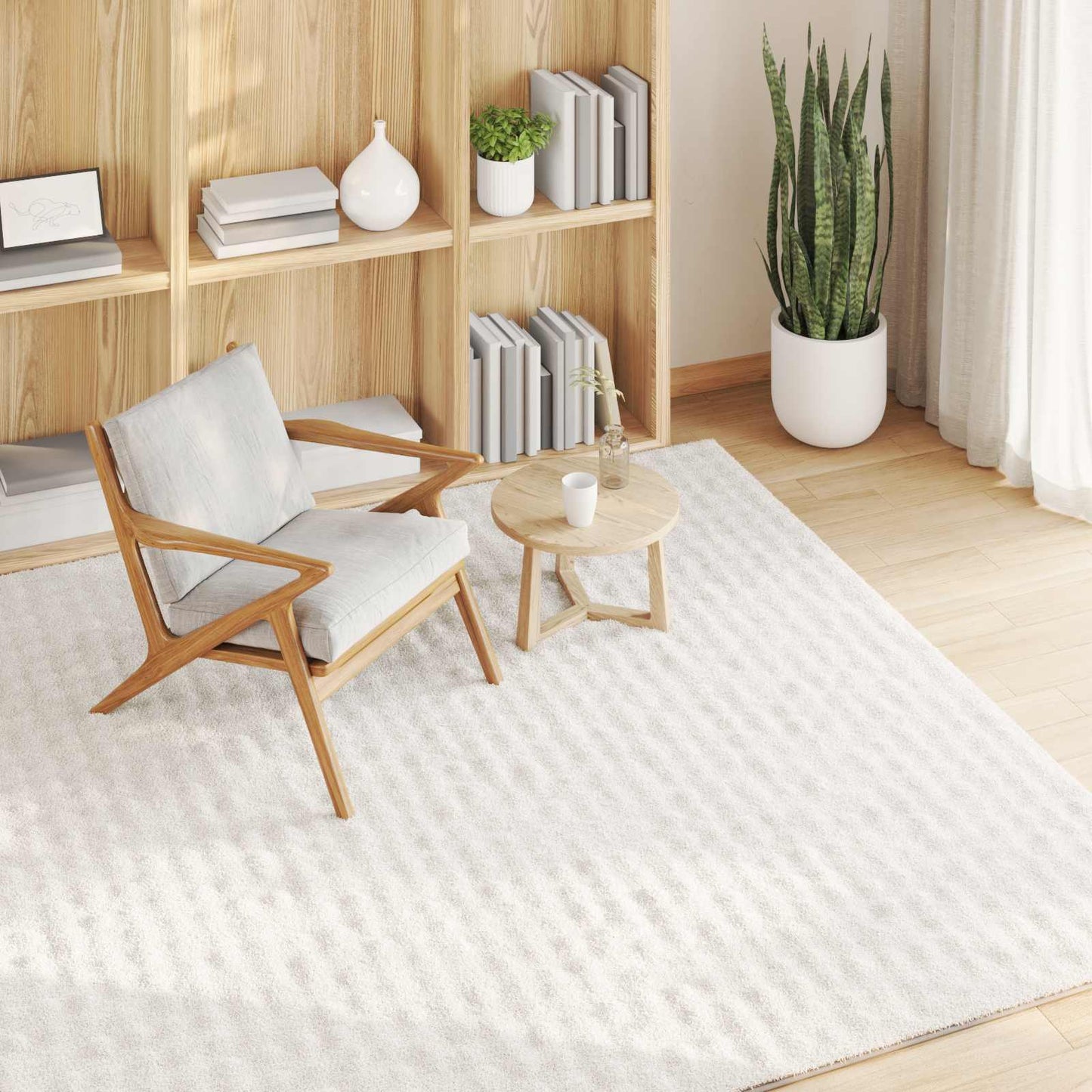 Bereichsteppiche Quadratisch SIROLO Creme 200 x 200 cm