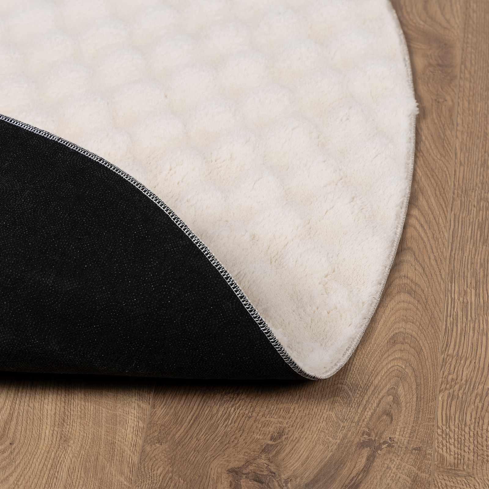 Bereichsteppiche Rund SIROLO Beige Ø 120 CM Polyester