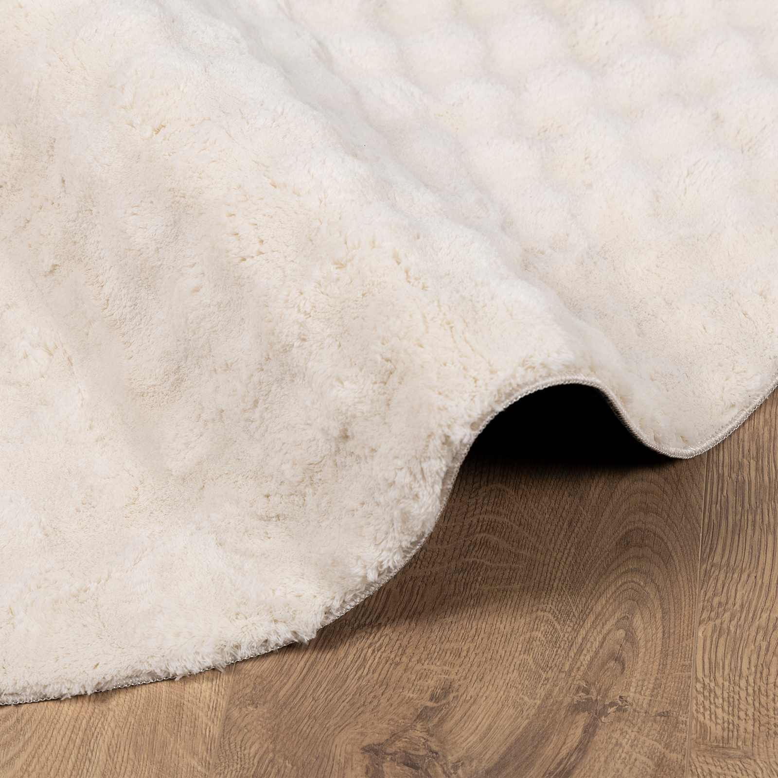 Bereichsteppiche Rund SIROLO Beige Ø 120 CM Polyester