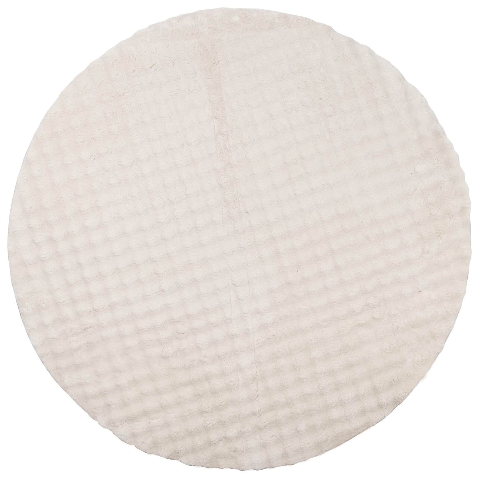 Bereichsteppiche Rund SIROLO Beige Ø 120 CM Polyester