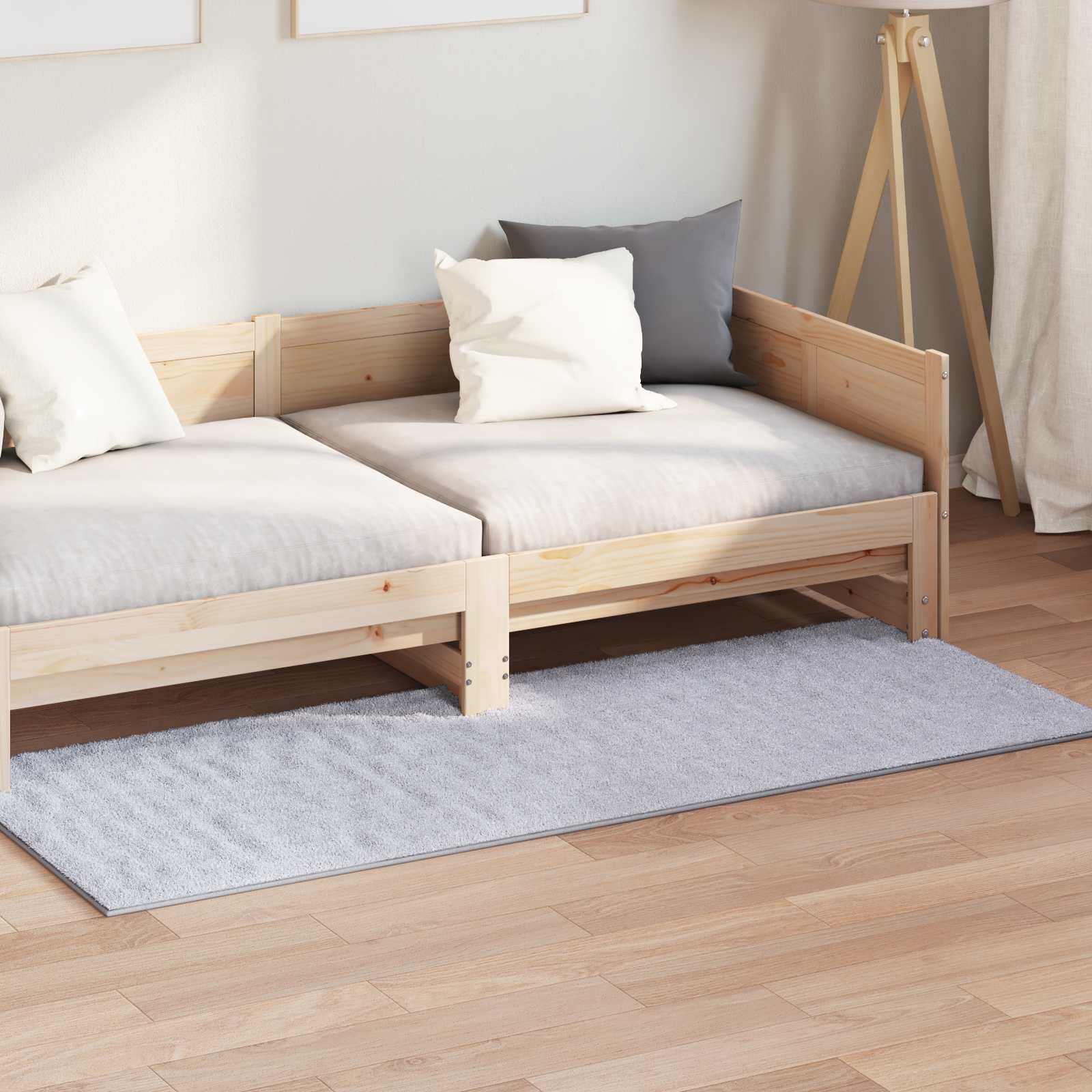 Bereichsteppiche Rechtwinklig SIROLO Grau 200 x 80 cm Polyester