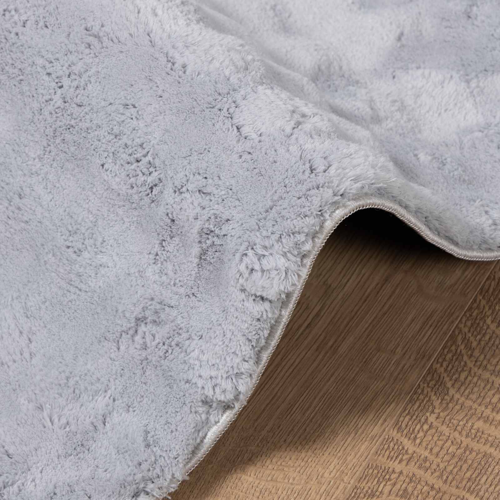 Bereichsteppiche Quadratisch SIROLO Grau 120 x 120 cm Polyester