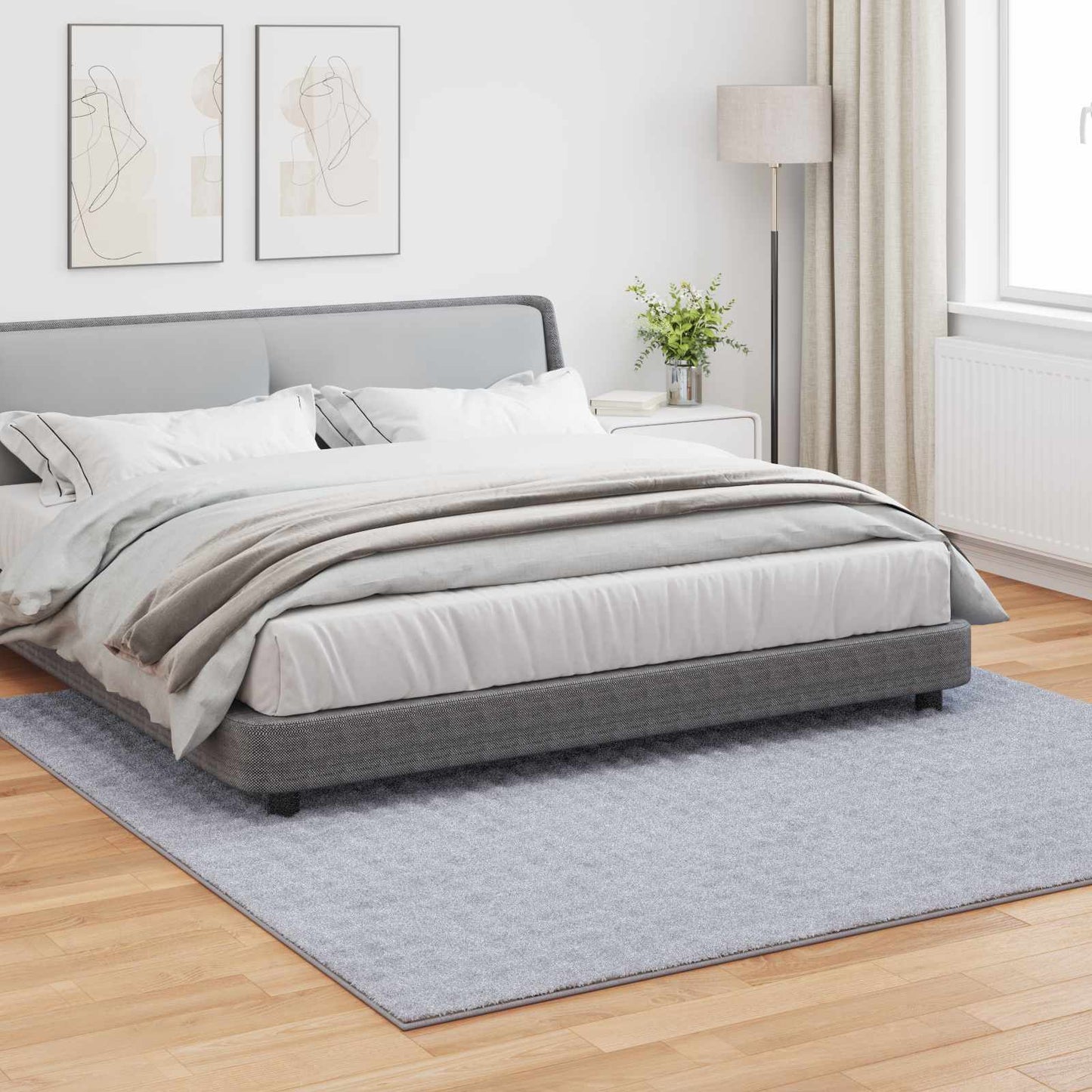 Bereichsteppiche Quadratisch SIROLO Grau 240 x 240 cm Polyester