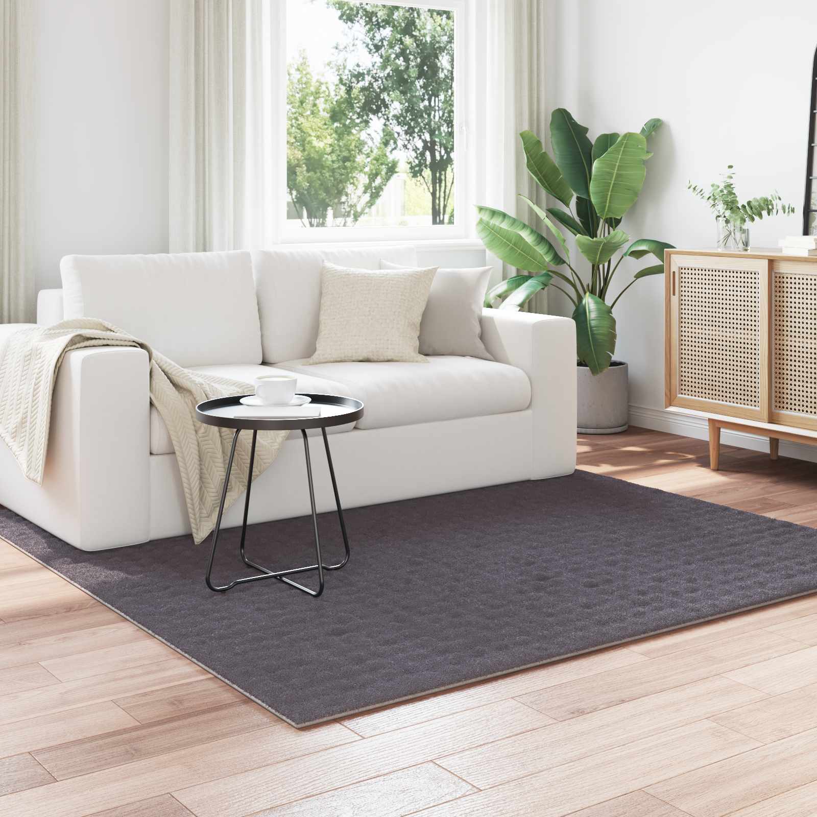 Bereichsteppiche SIROLO Anthrazit 200 x 200 cm Polyester