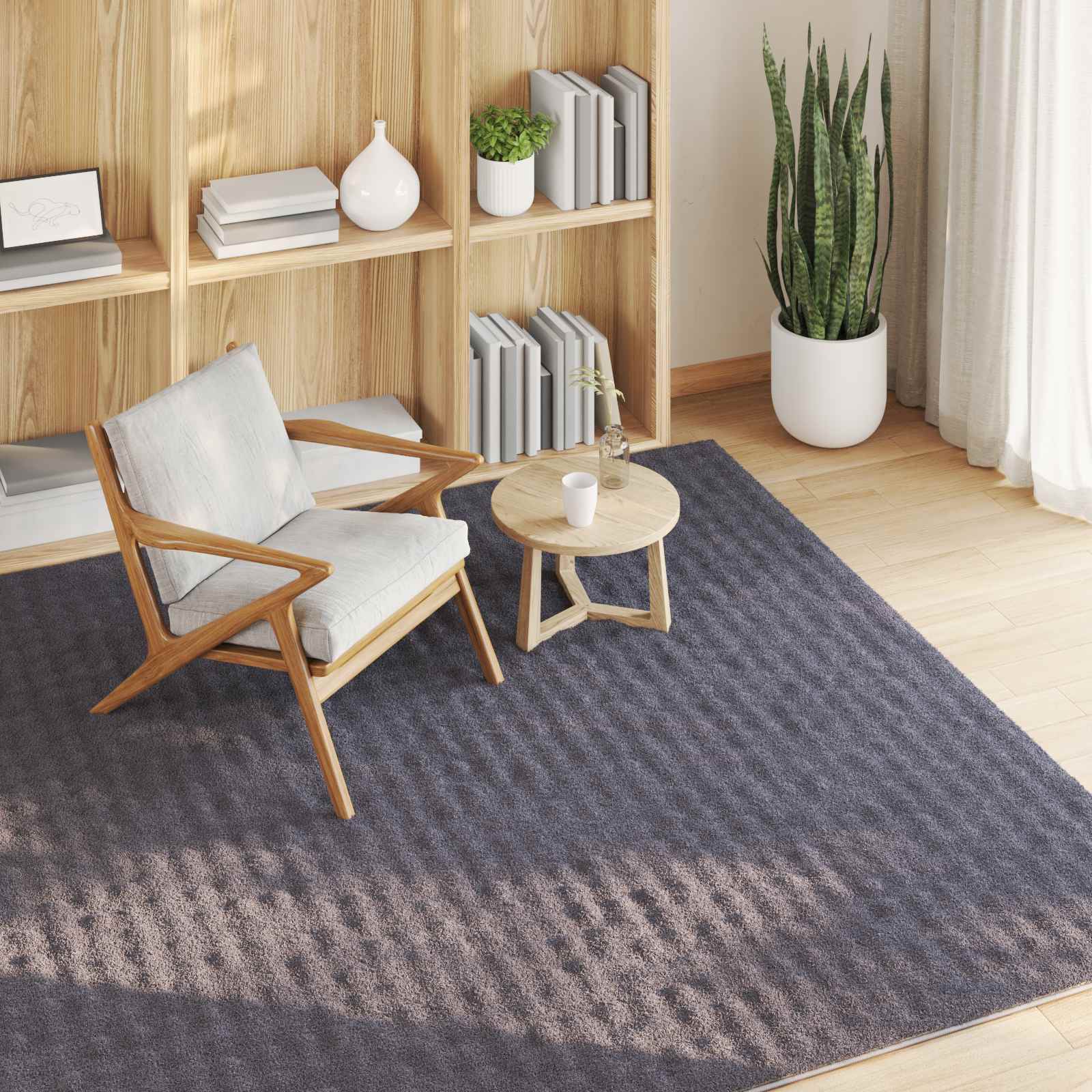 Bereichsteppiche SIROLO Anthrazit 200 x 200 cm Polyester