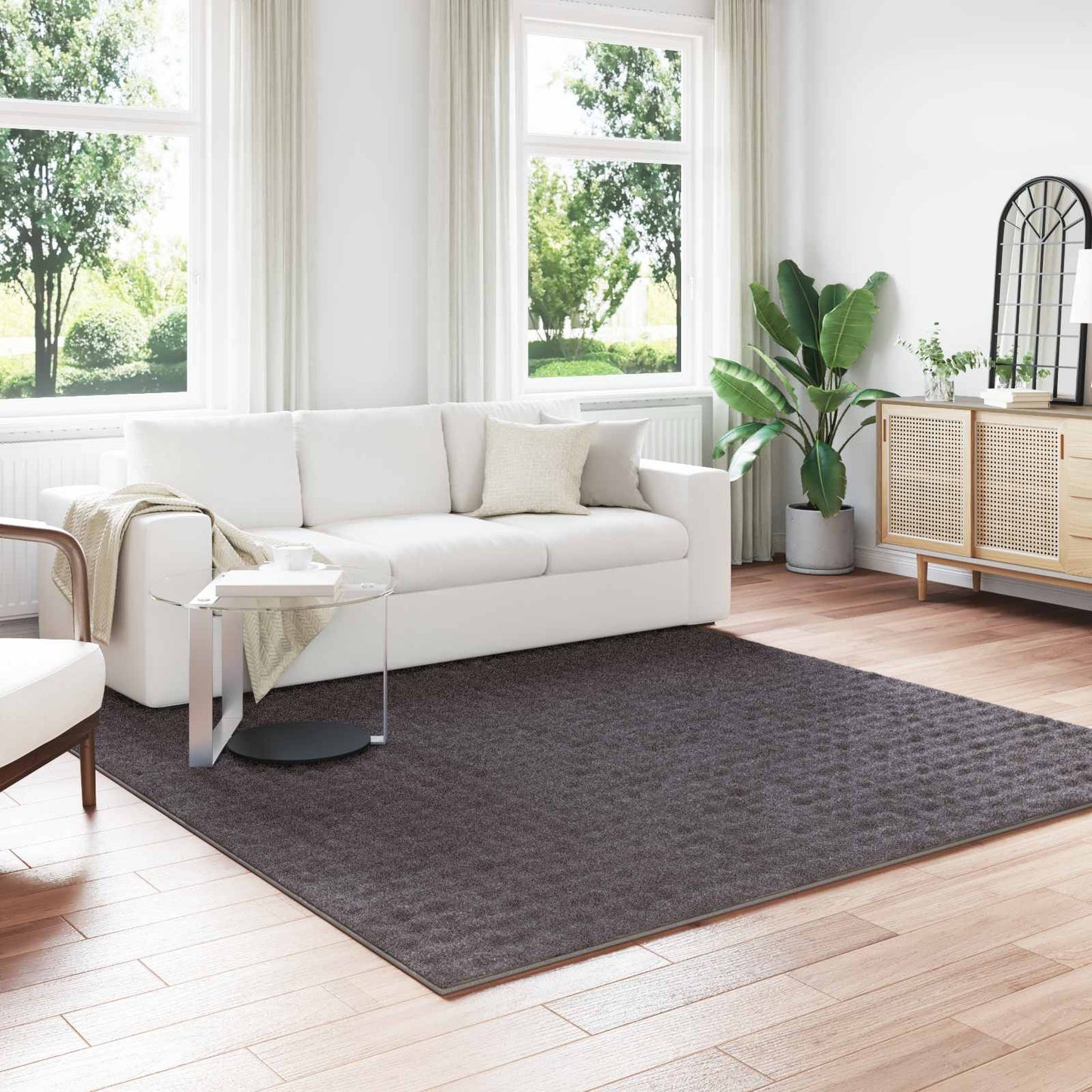 Bereichsteppiche SIROLO Anthrazit 240 x 240 cm Polyester