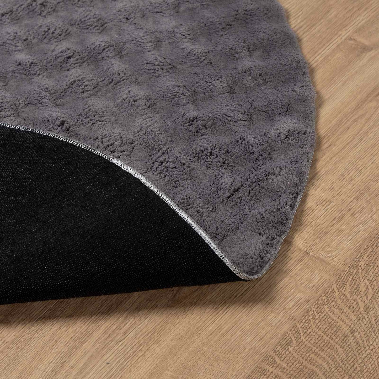 Bereichsteppiche Rund SIROLO Anthrazit Ø 200 CM Polyester