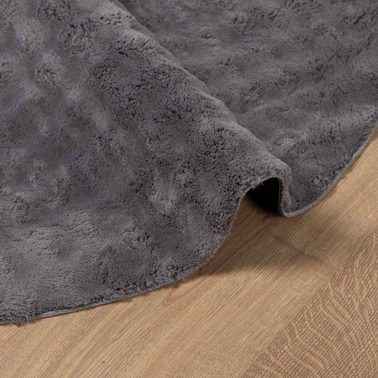 Bereichsteppiche Rund SIROLO Anthrazit Ø 200 CM Polyester