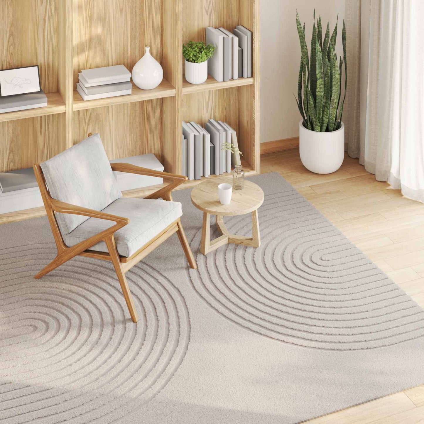Innenteppich GALATI Creme 200 x 200 cm Polyester