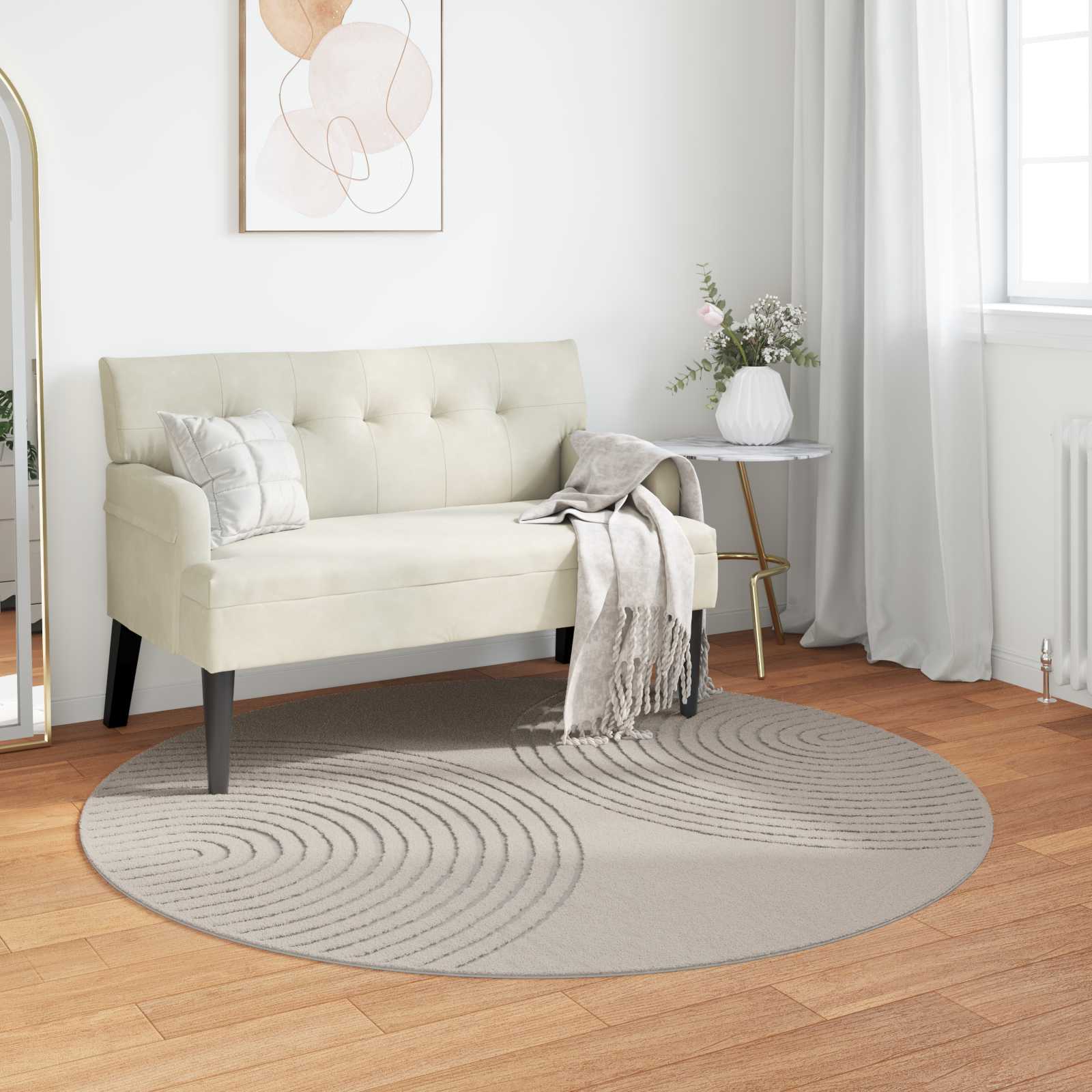 Innenteppich GALATI Creme Ø 120 CM Polyester