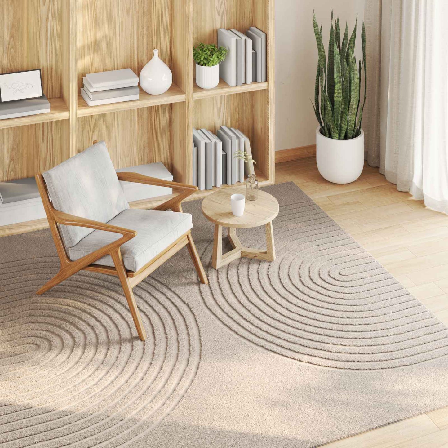 Innenteppich GALATI Beige 200 x 200 cm Polyester