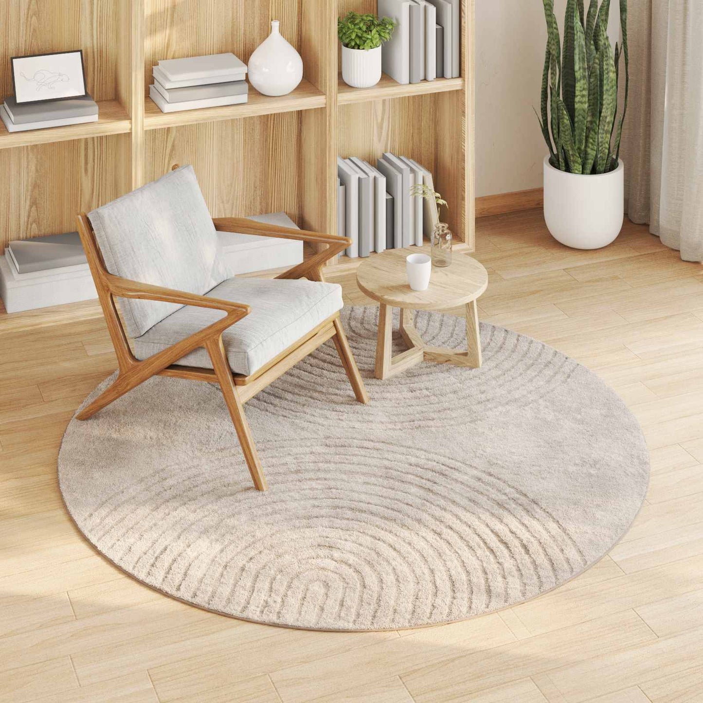 Innenteppich GALATI Beige Ø 160 CM Polyester