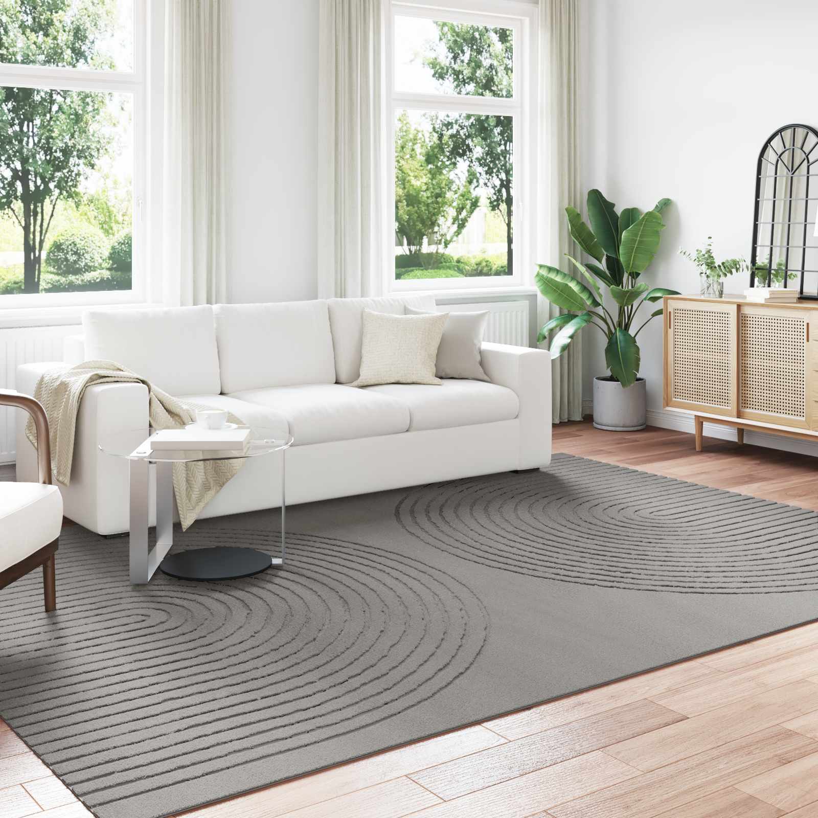 Innenteppich GALATI Grau 340 x 240 cm Polyester