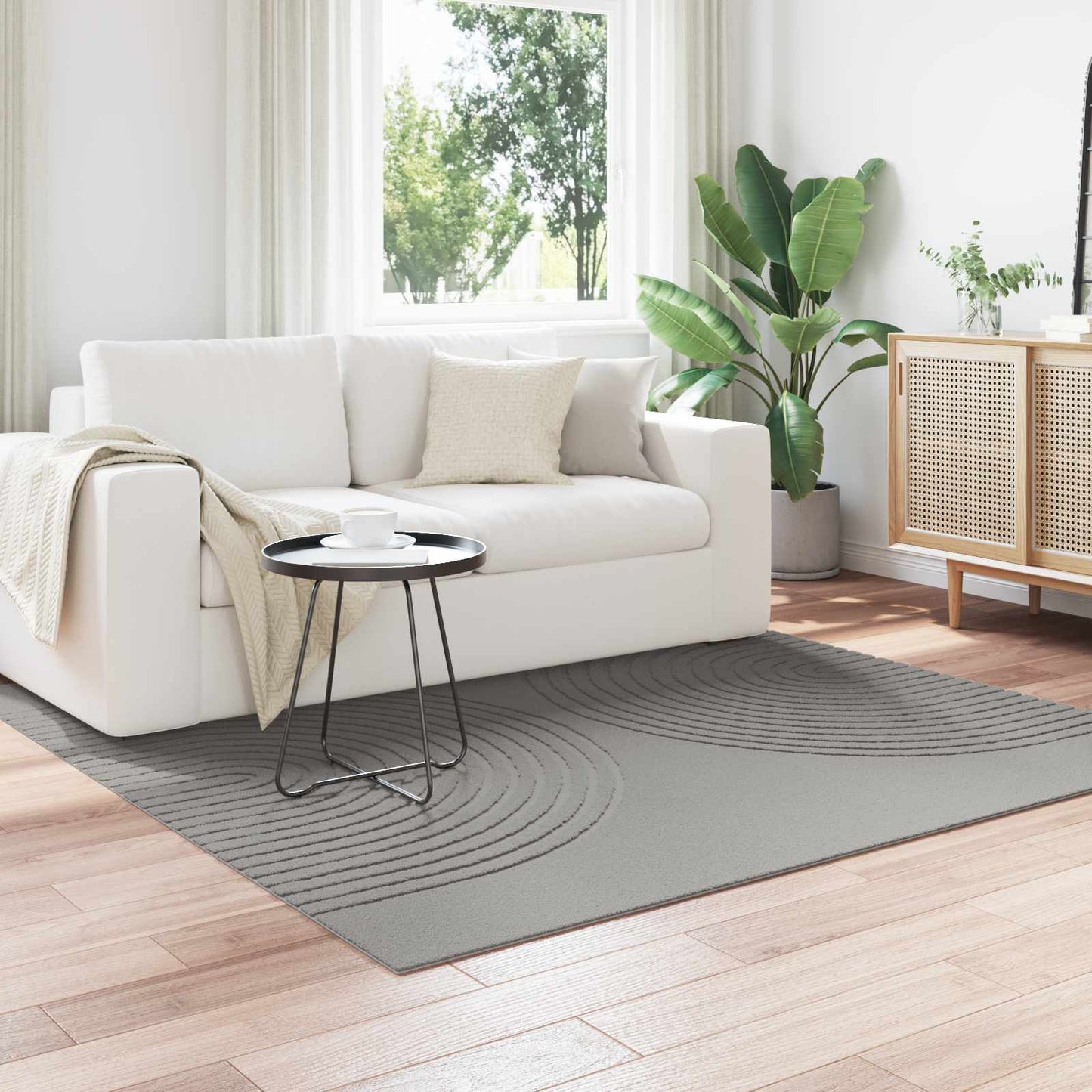 Innenteppich GALATI Grau 120 x 120 cm Polyester