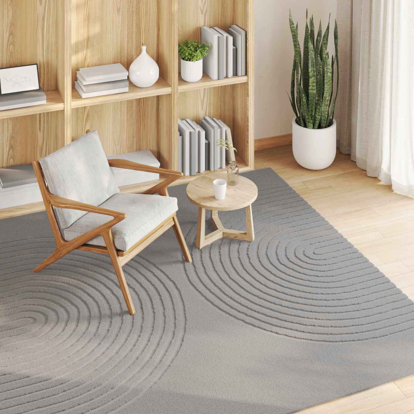 Innenteppich GALATI Grau 200 x 200 cm Polyester