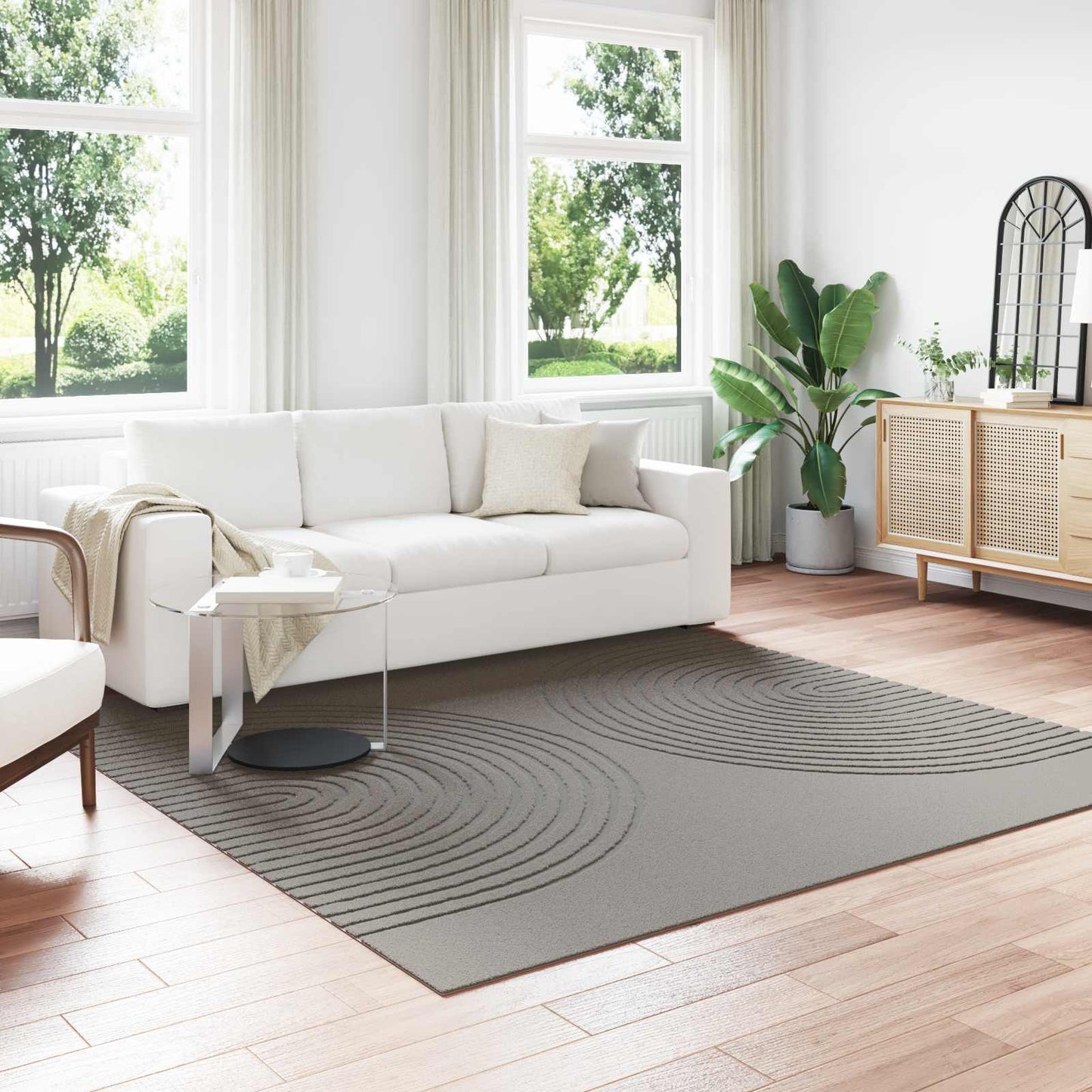 Innenteppich GALATI Grau 240 x 240 cm Polyester