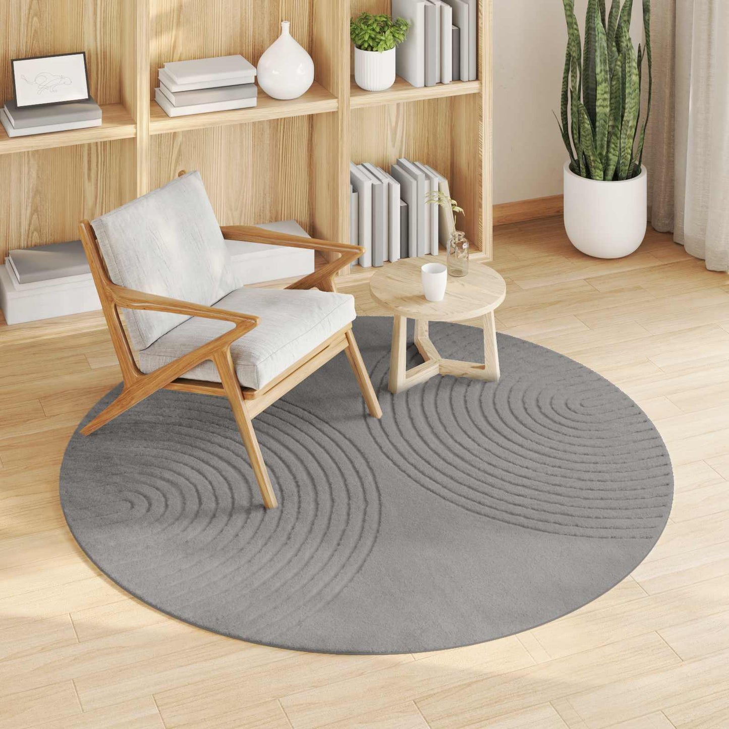 Innenteppich GALATI Grau Ø 120 CM Polyester